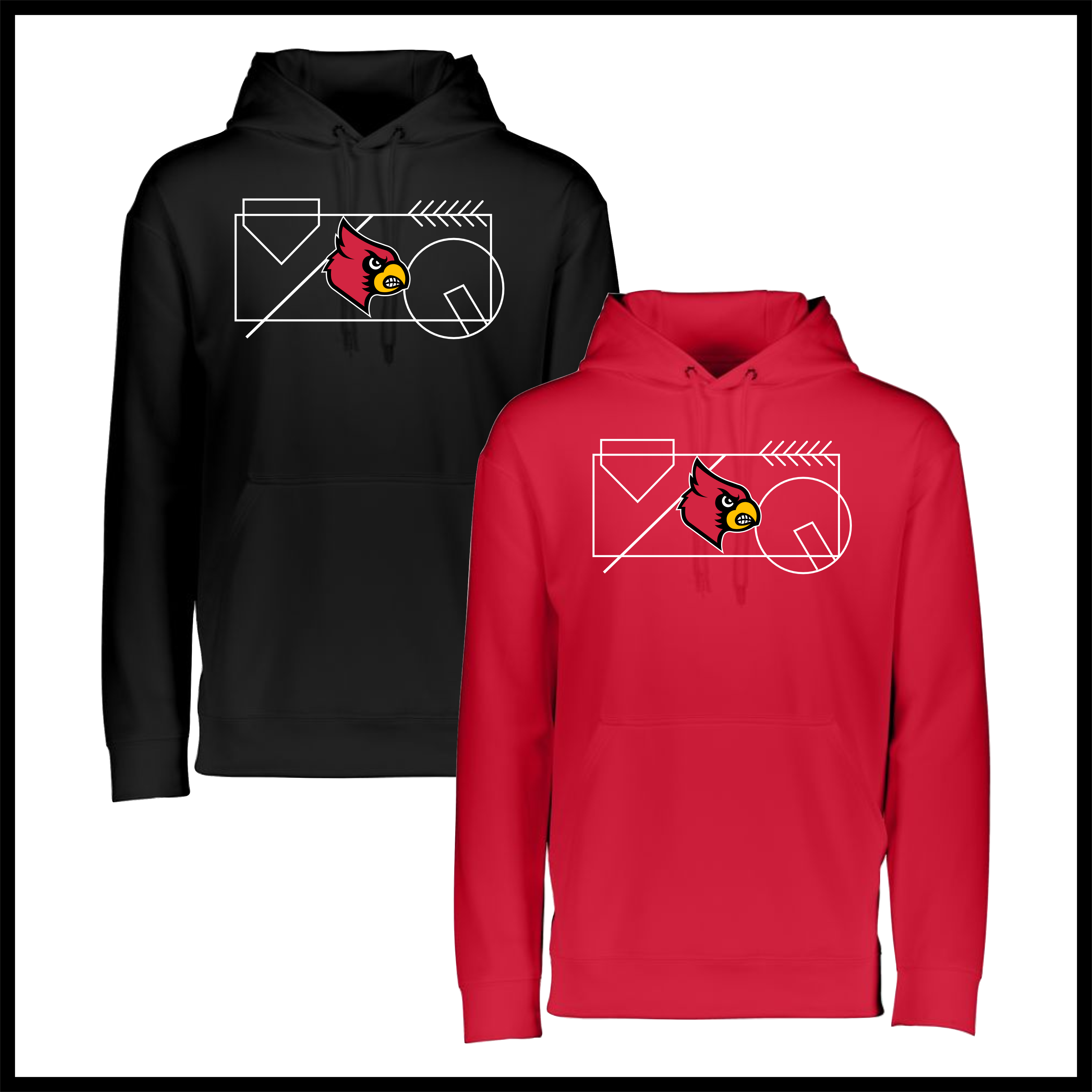 Lady Cardinals FIELD GRID 100% Poly Wicking Hoodie Sweatshirt