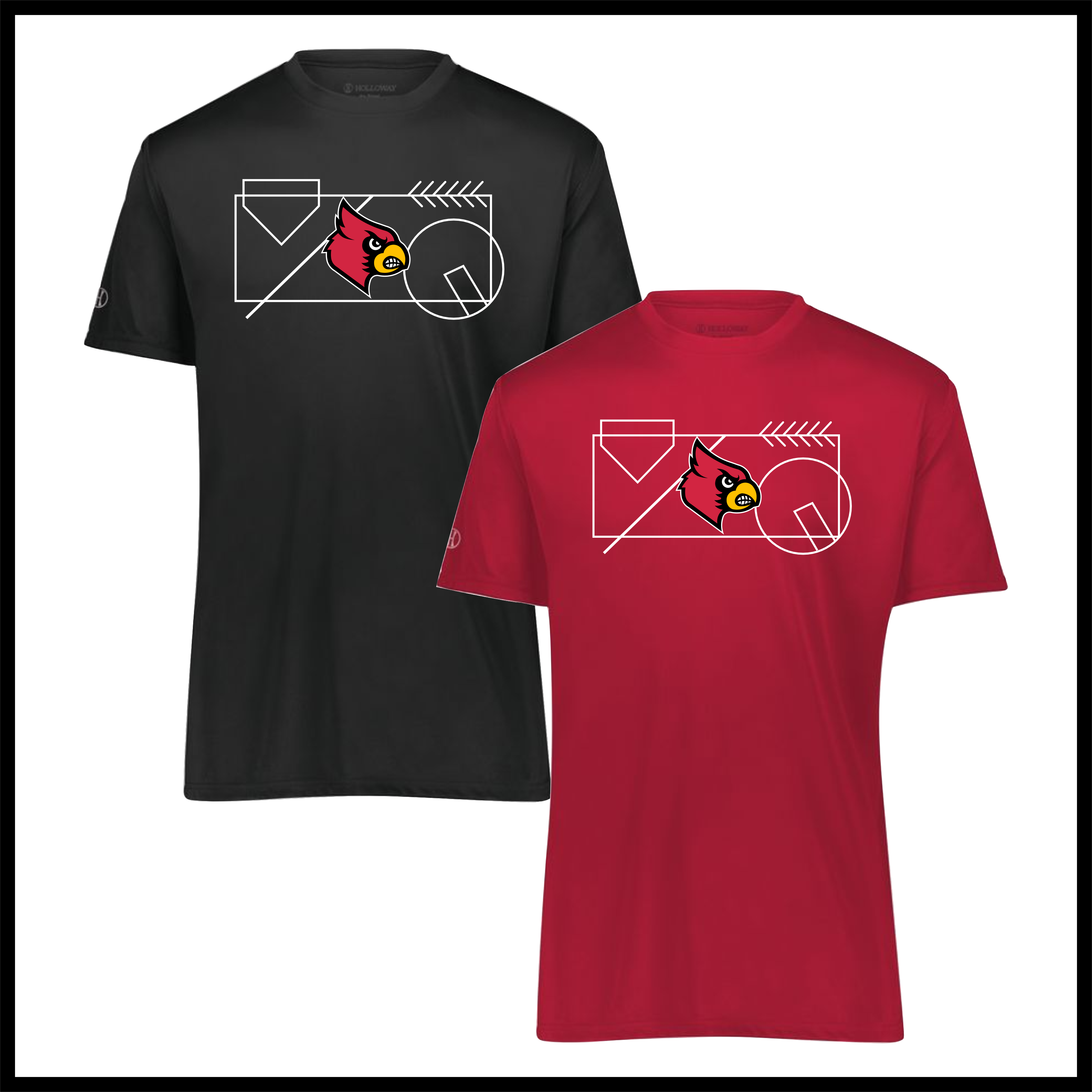Lady Cardinals FIELD GRID Short Sleeve 100% Poly Wicking T-Shirt