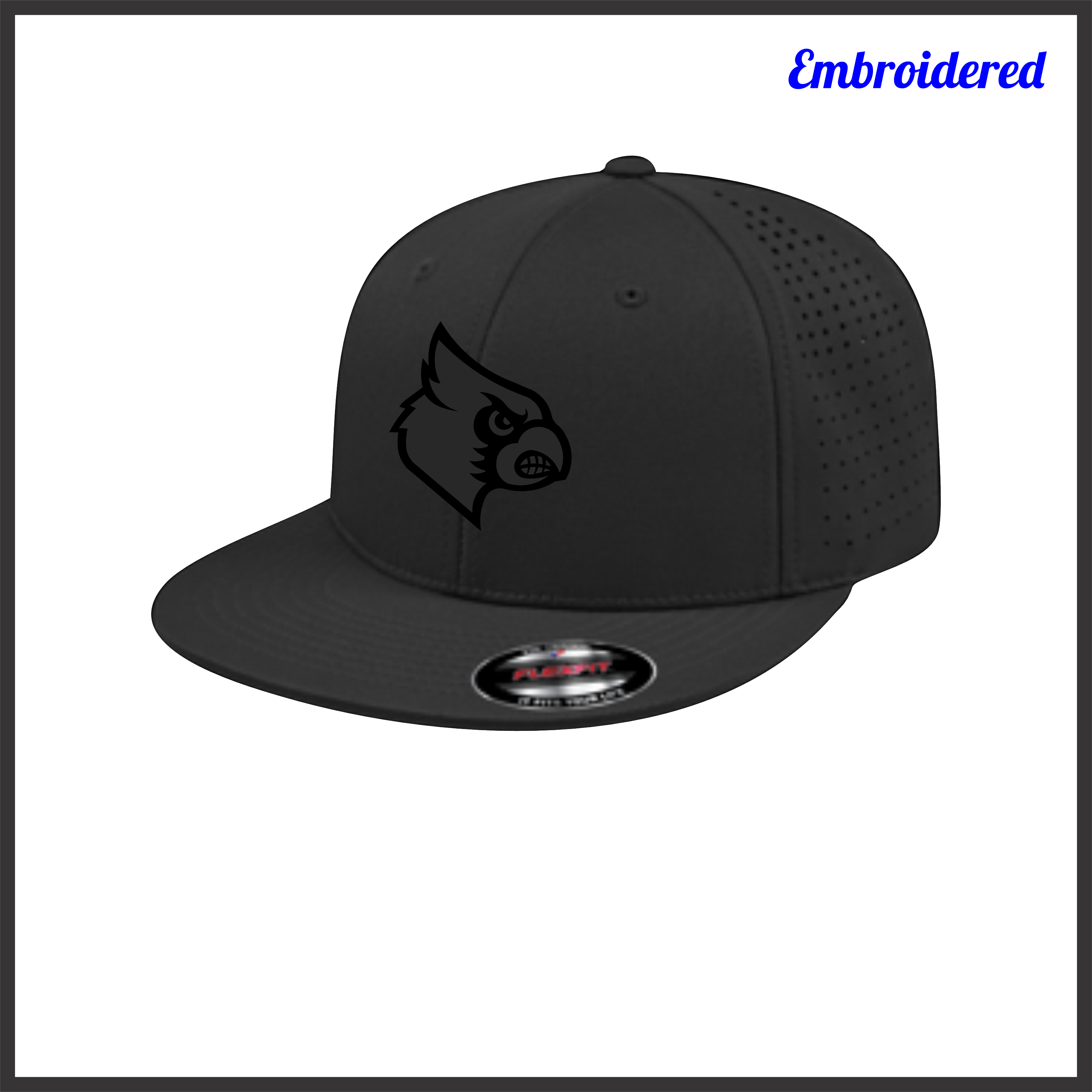 Lady Cardinals Performance FlexFit Hat BLACKOUT EDITION