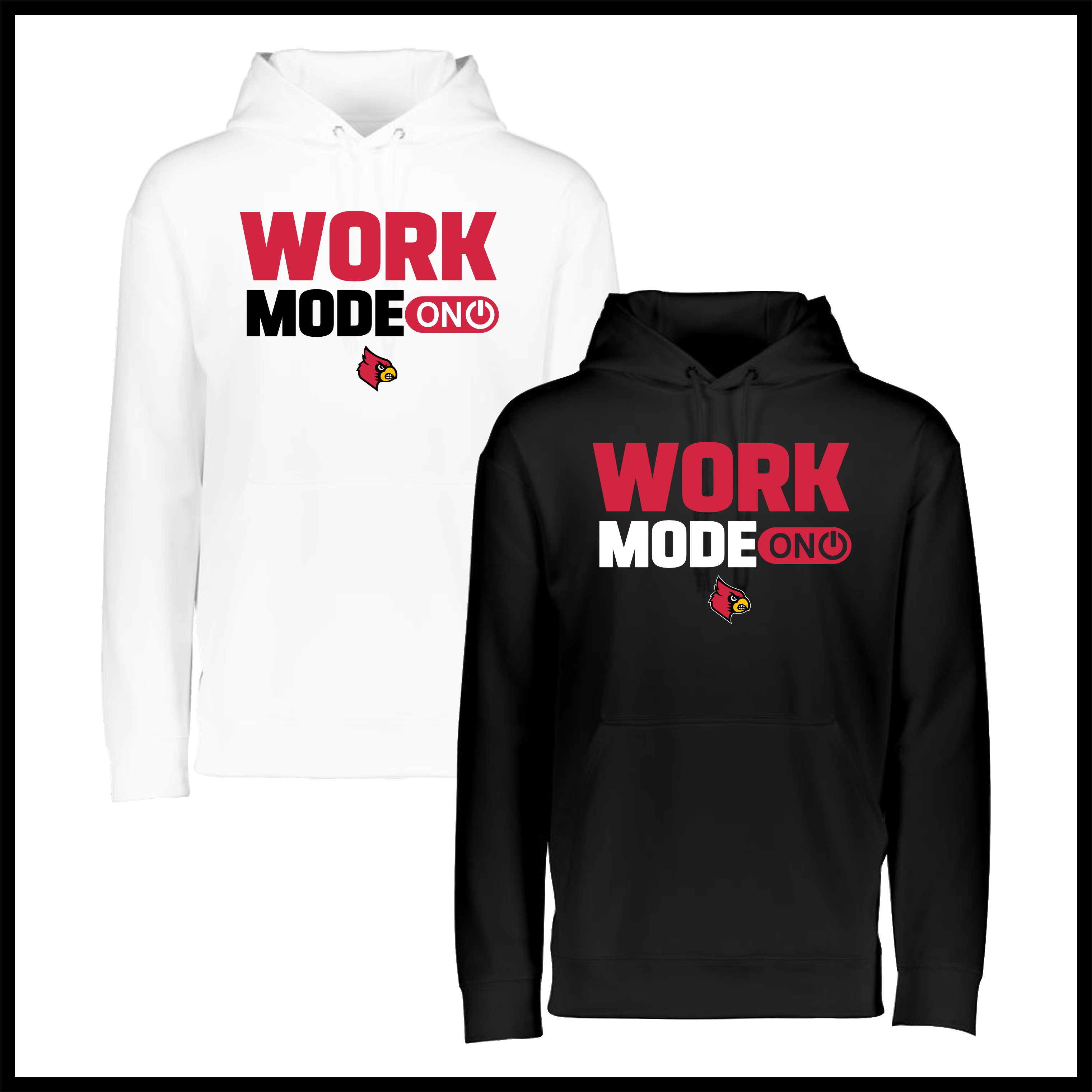 Lady Cardinals WORK MODE 100% Poly Wicking Hoodie Sweatshirt
