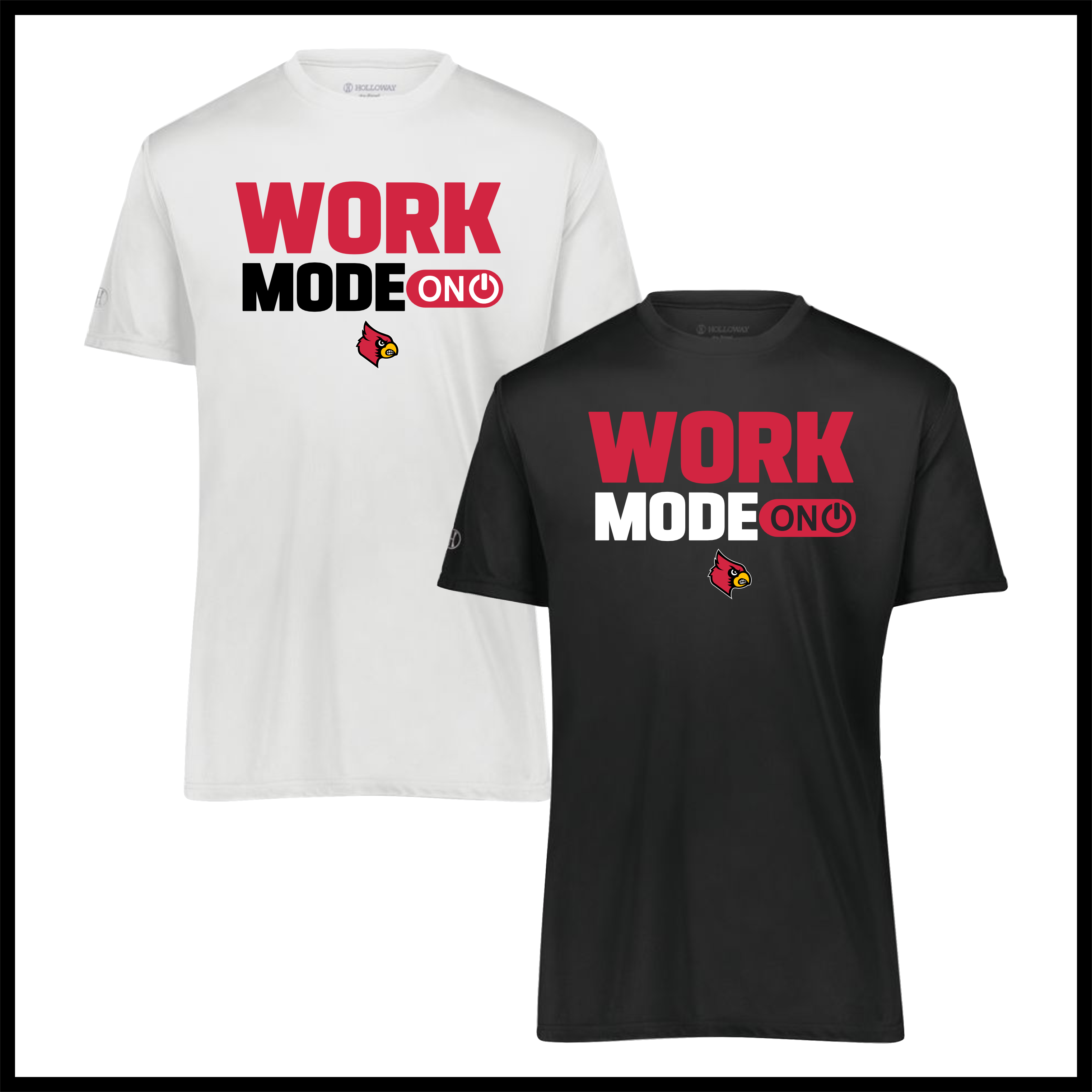 Lady Cardinals WORK MODE Short Sleeve 100% Poly Wicking T-Shirt