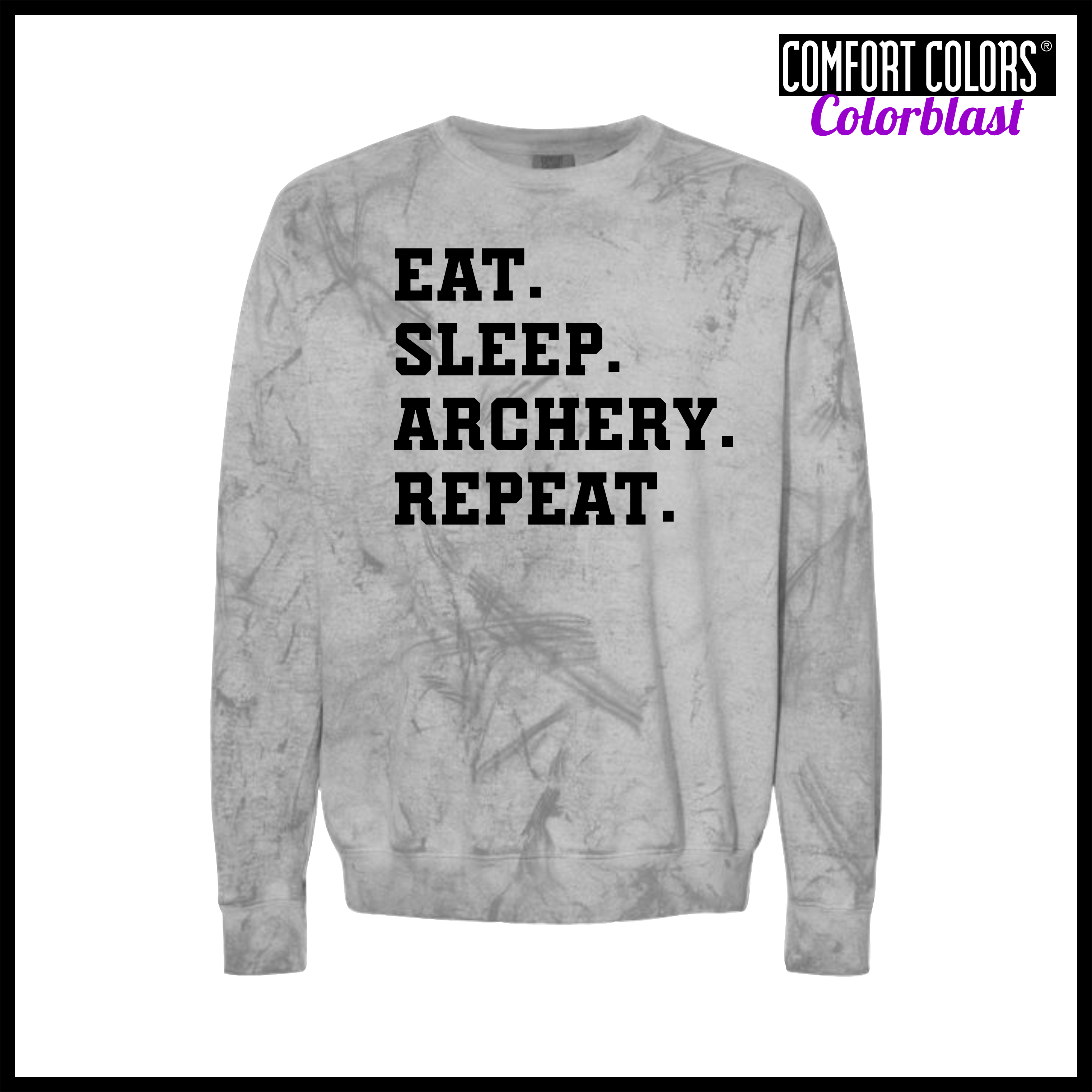 Magnet Cove Archery Eat-Sleep Comfort Colors Colorblast Sweatshirt