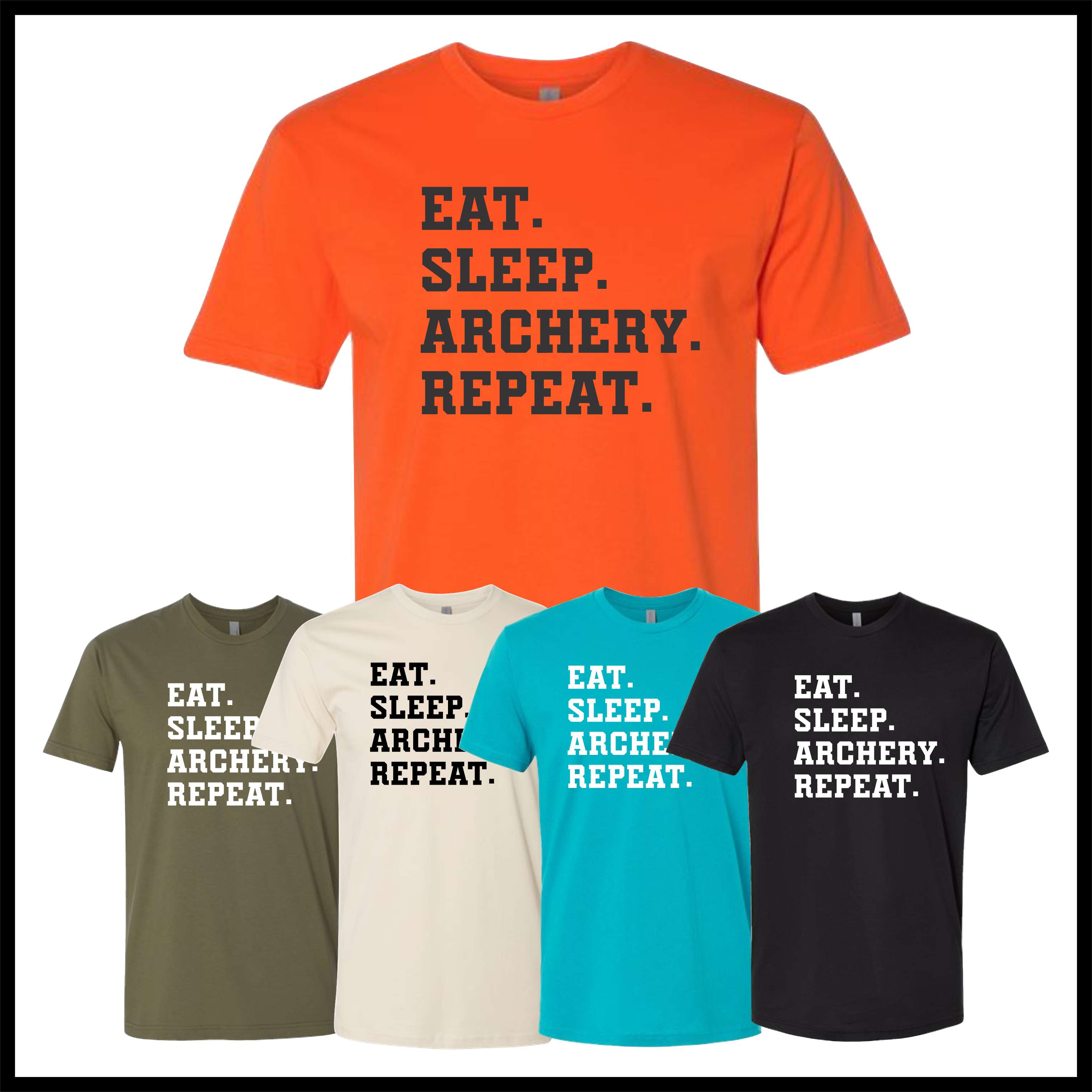 Magnet Cove Archery Eat-Sleep Short Sleeve Ringspun Cotton T-Shirt