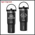 Magnet Cove Archery Engraved Stainless Steel 32 oz. Water Bottle (Straw Lid)