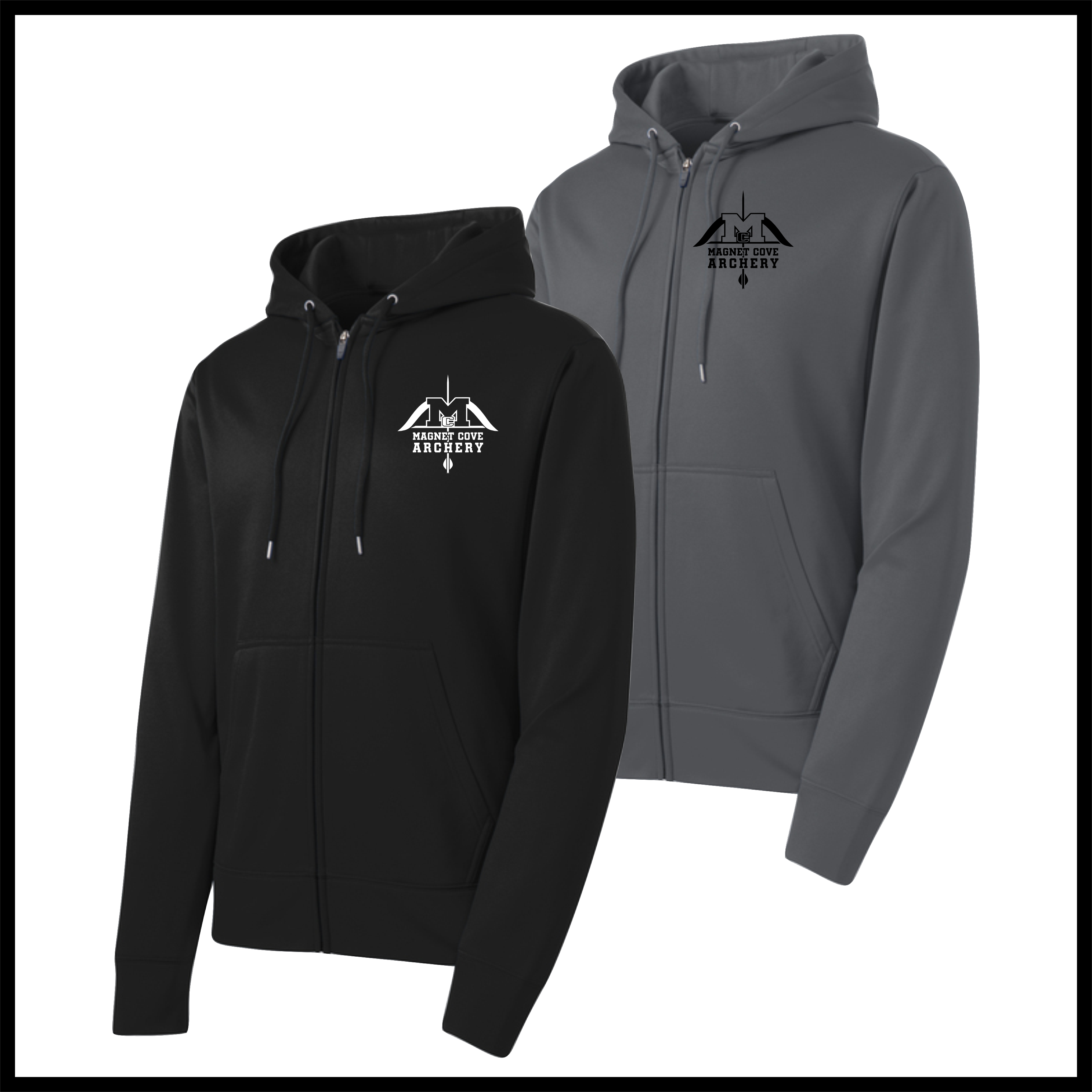Magnet Cove Archery Full Zip Poly Fleece Hooded Jacket