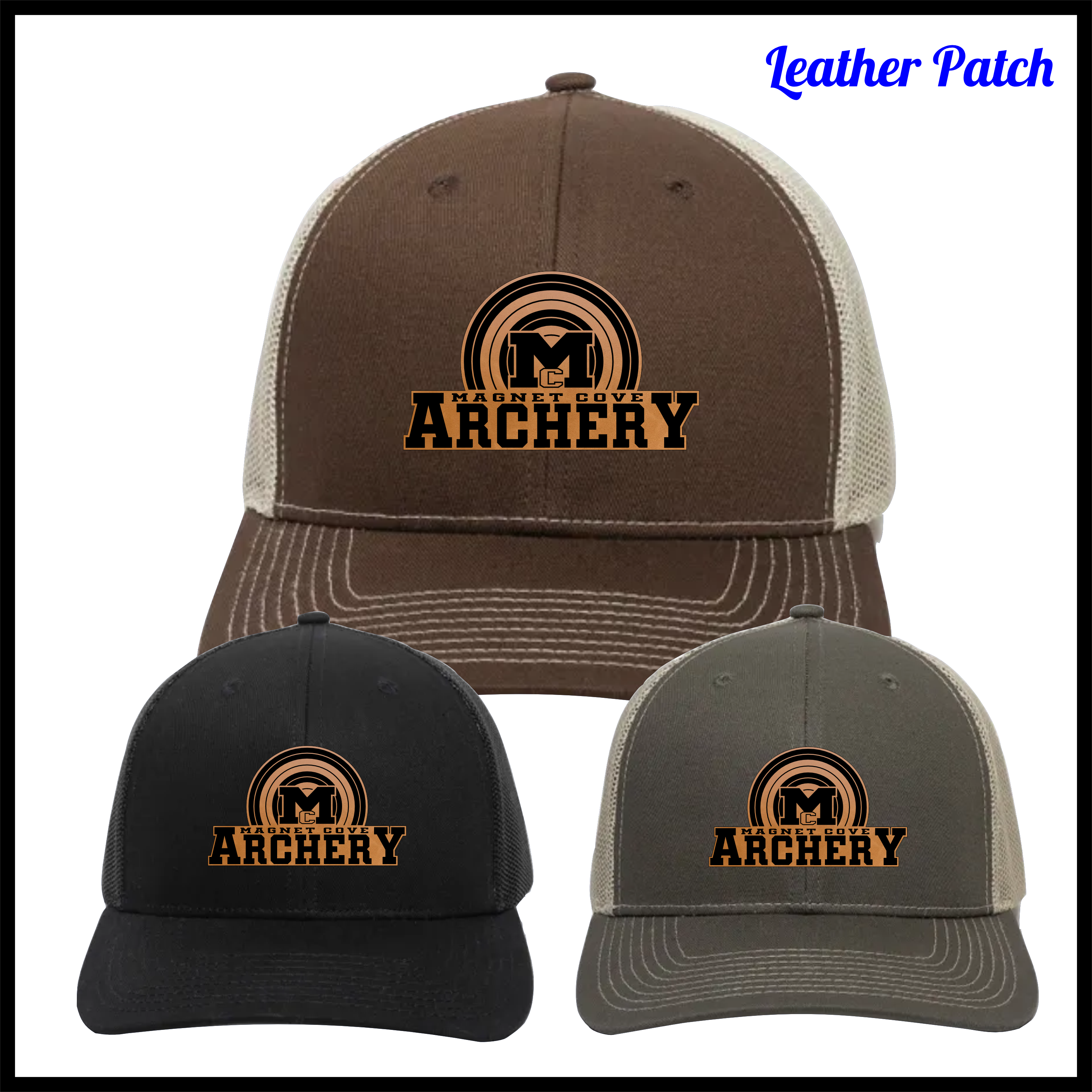 Magnet Cove Archery Snapback Trucker Hat (LEATHER PATCH)