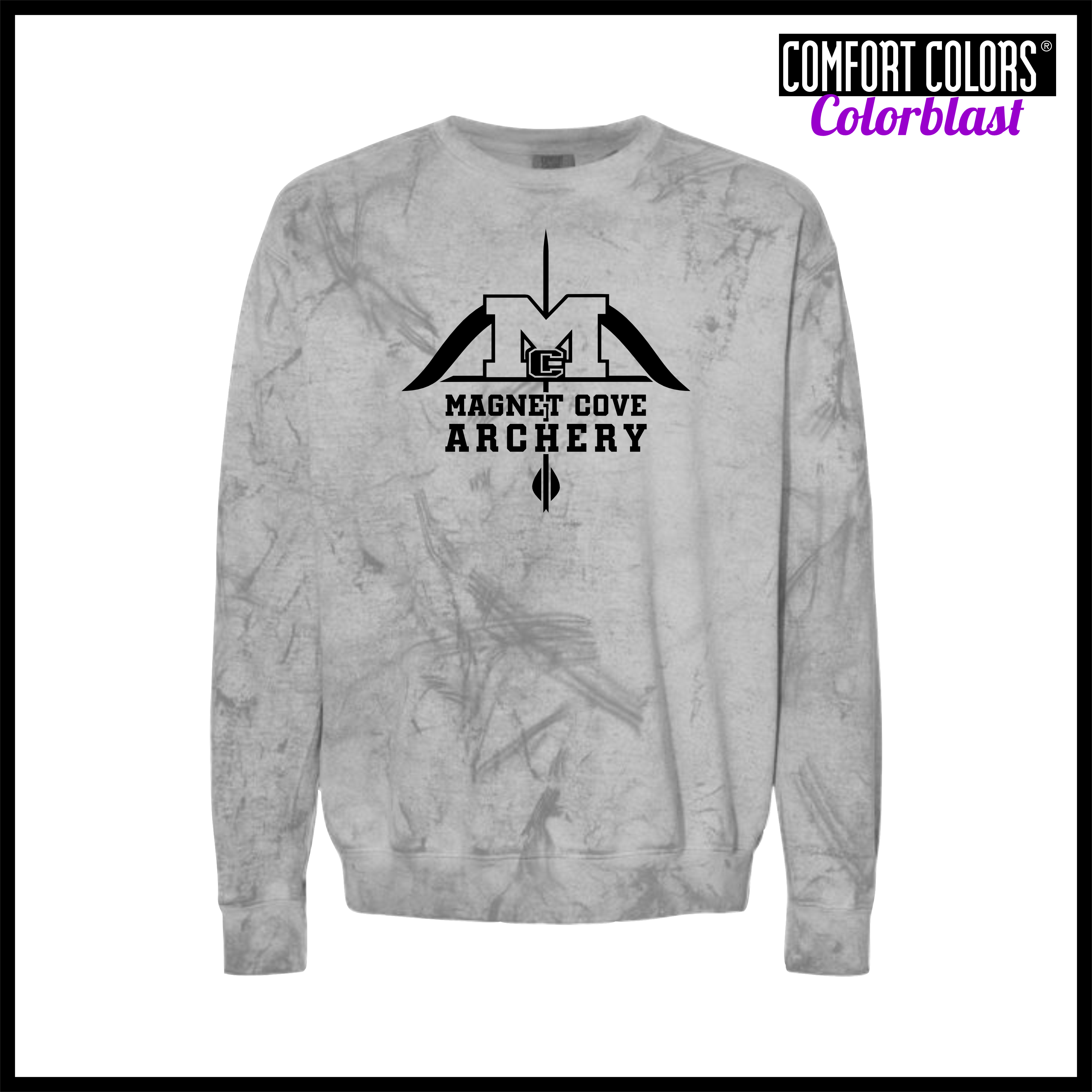 Magnet Cove Archery Team Logo Comfort Colors Colorblast Sweatshirt