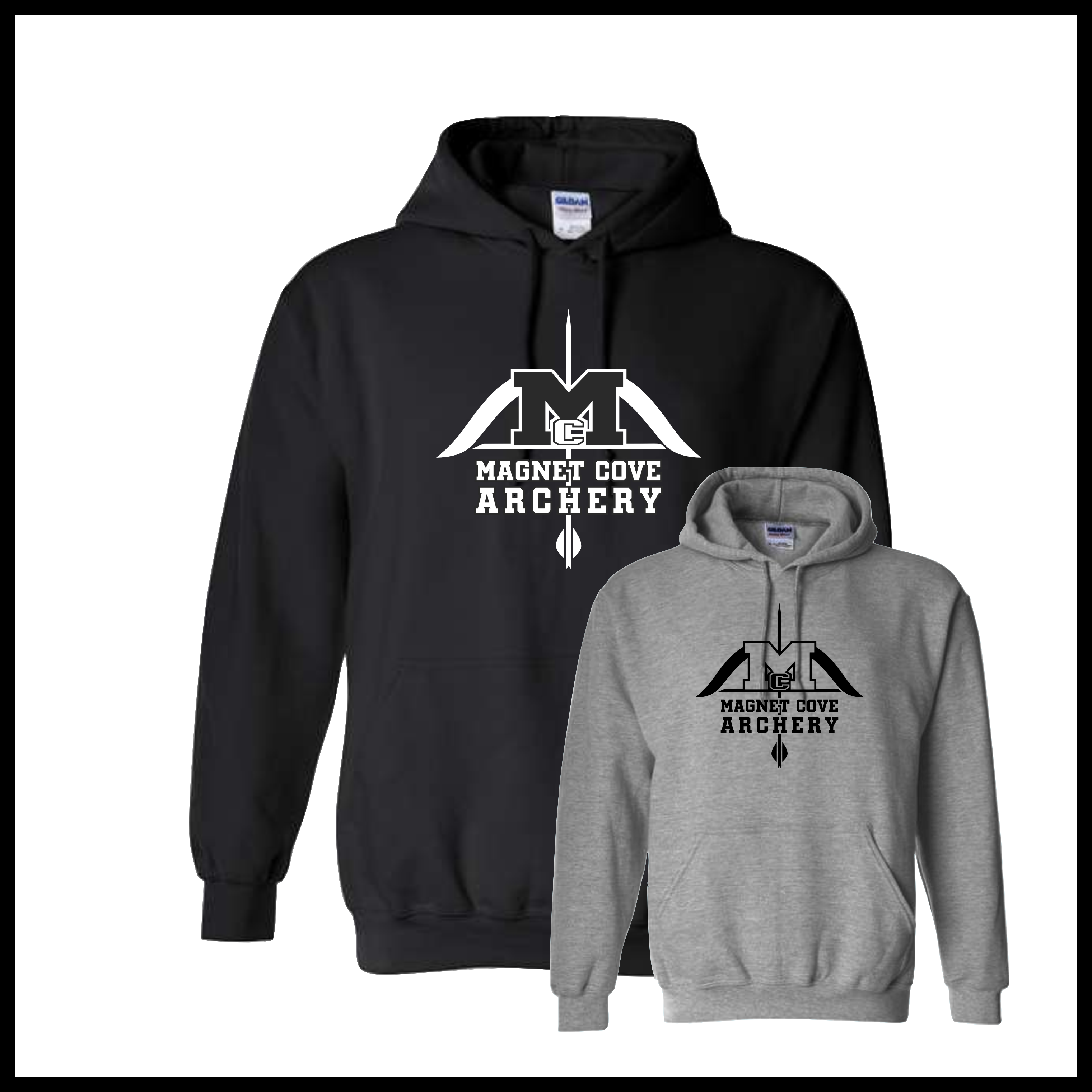 Magnet Cove Archery Team Logo Cotton Blend Hoodie Sweatshirt