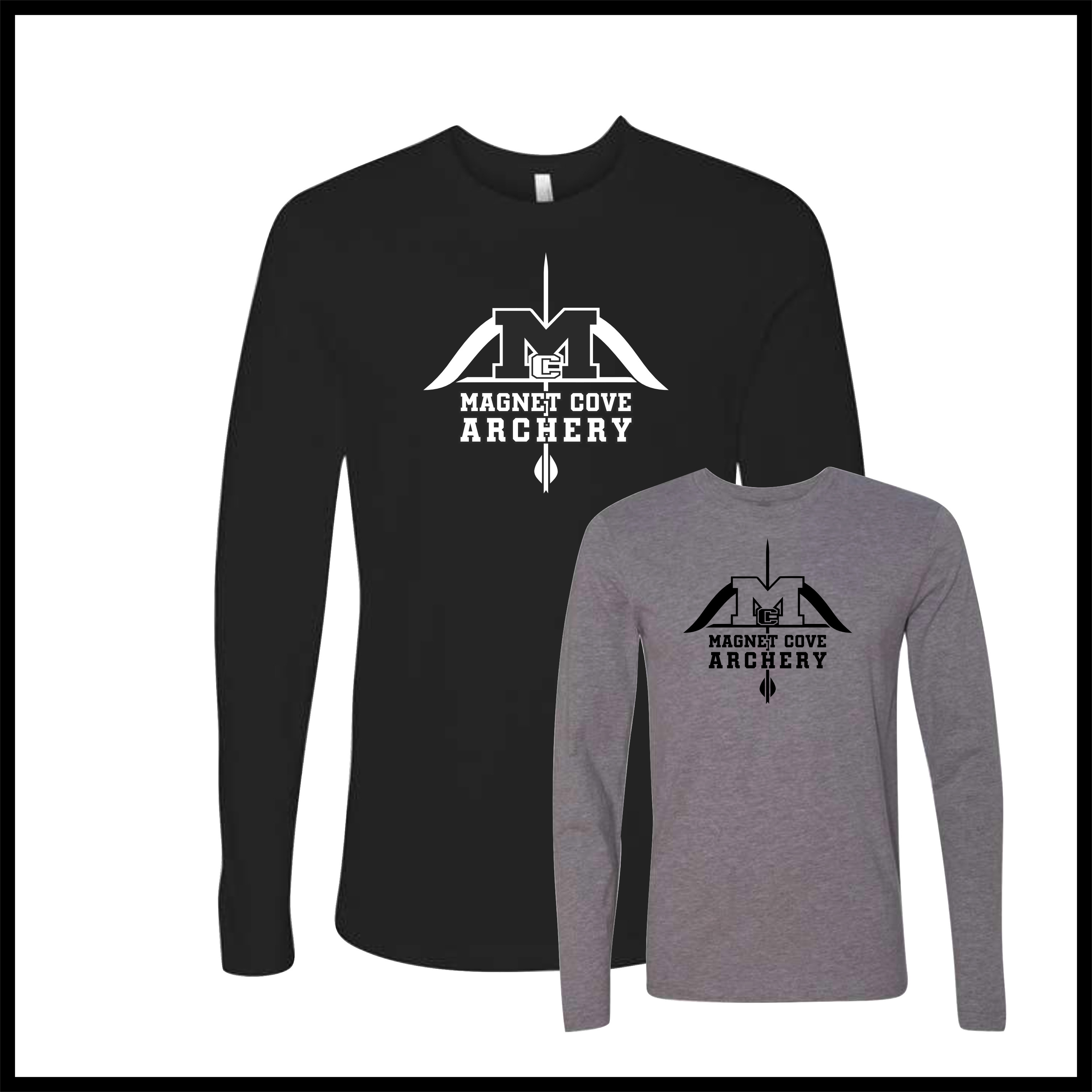 Magnet Cove Archery Team Logo Long Sleeve Ringspun Cotton T-Shirt