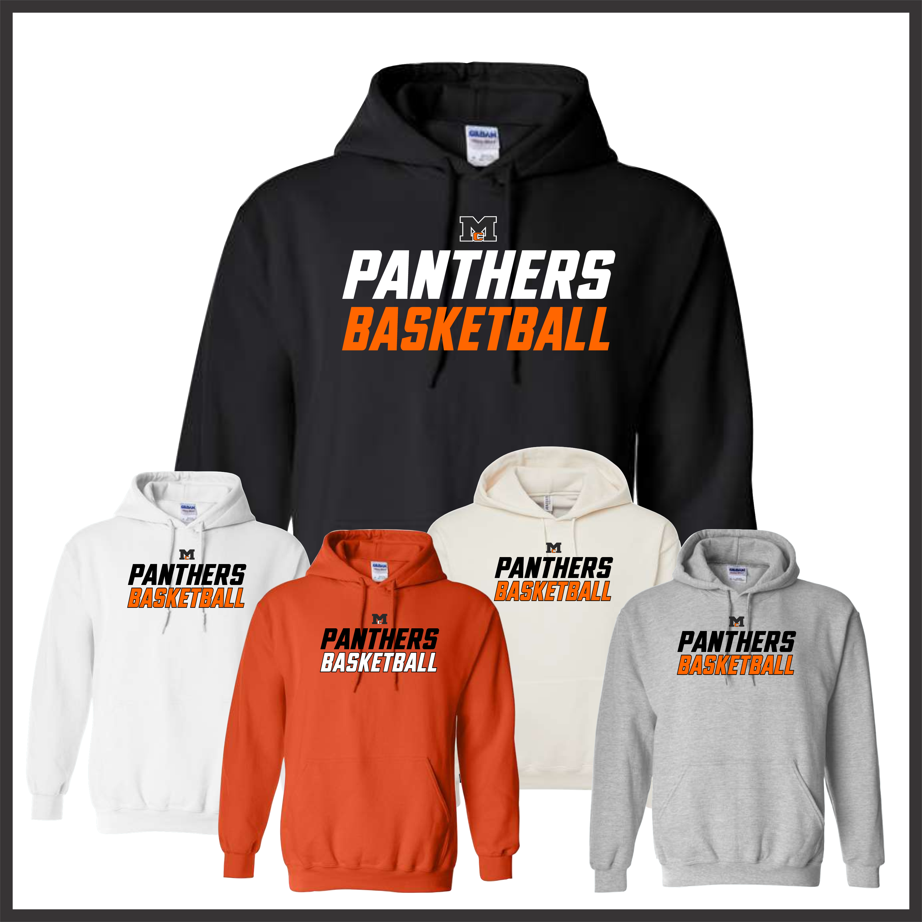 Magnet Cove Panthers Basketball Cotton Blend Hoodie Sweatshirt