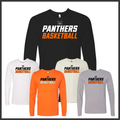 Magnet Cove Panthers Basketball Long Sleeve Ringspun Cotton T-Shirt
