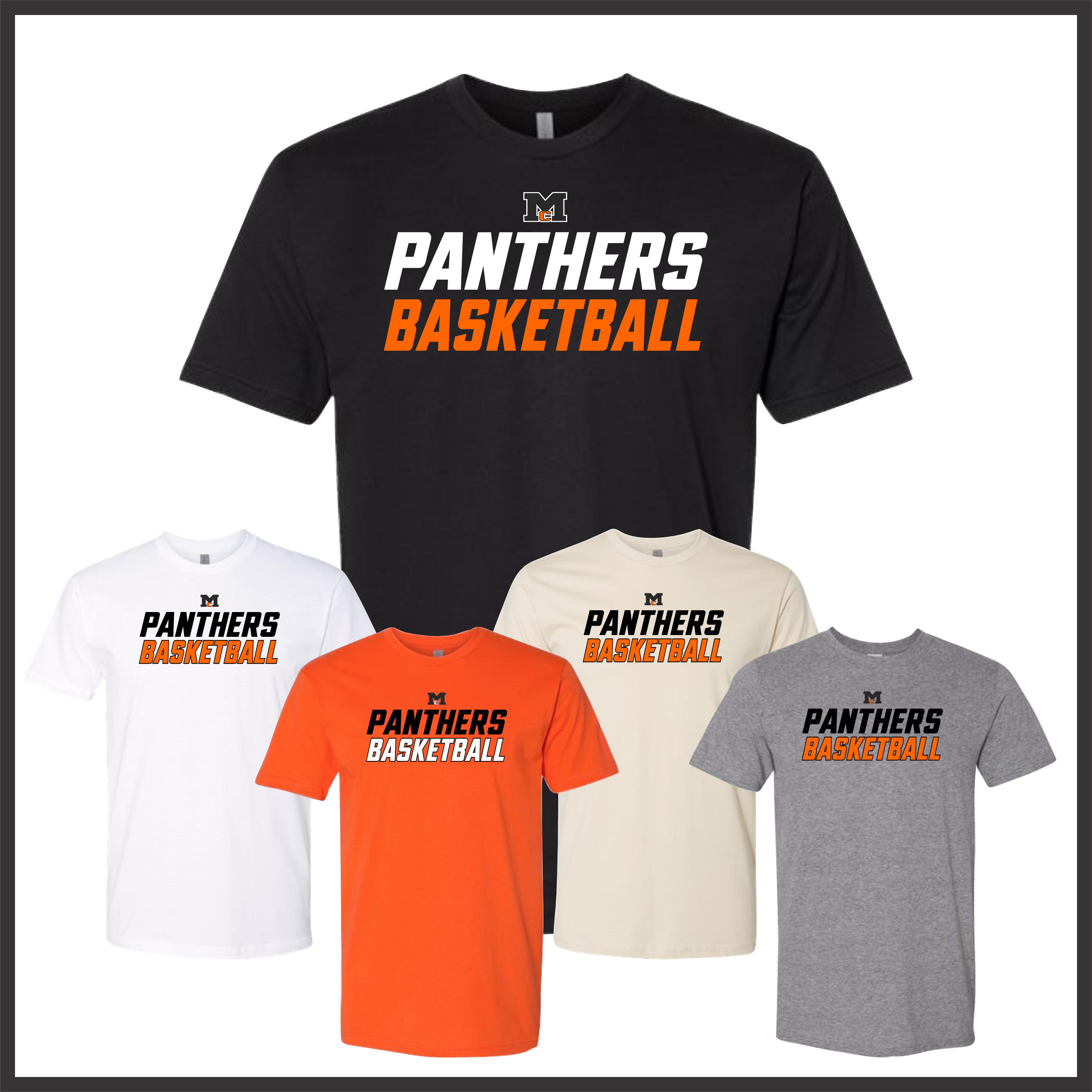 Magnet Cove Panthers Basketball Short Sleeve Ringspun Cotton T-Shirt