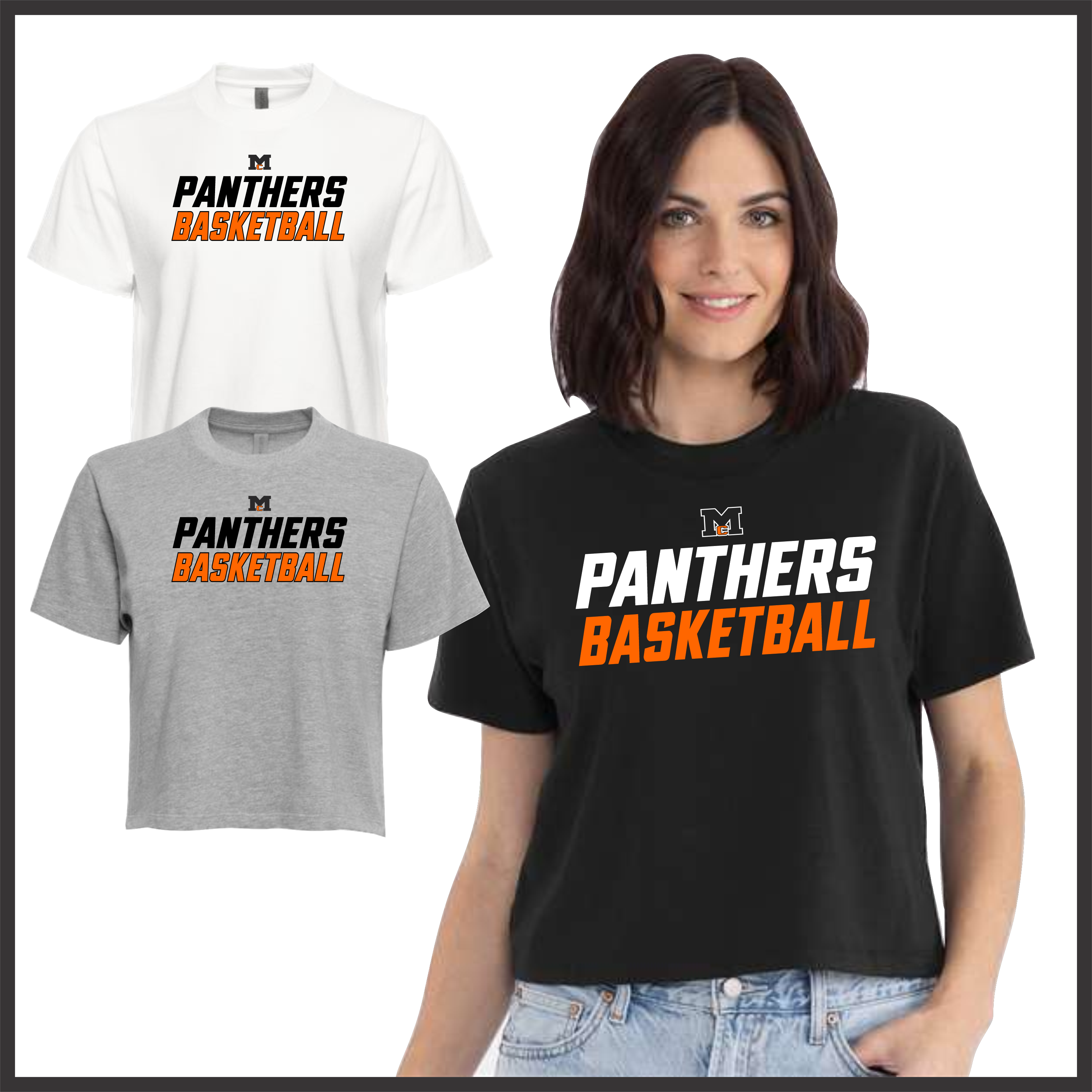 Magnet Cove Panthers Basketball Short Sleeve Boxy T-Shirt