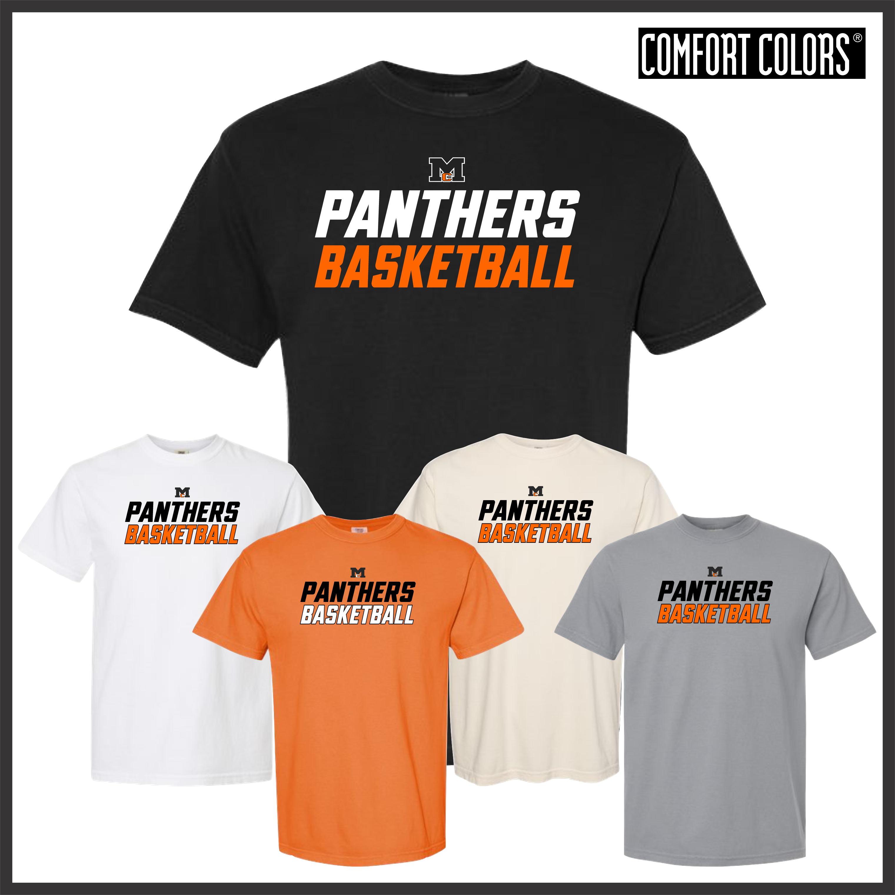 Magnet Cove Panthers Basketball Short Sleeve Comfort Colors T-Shirt