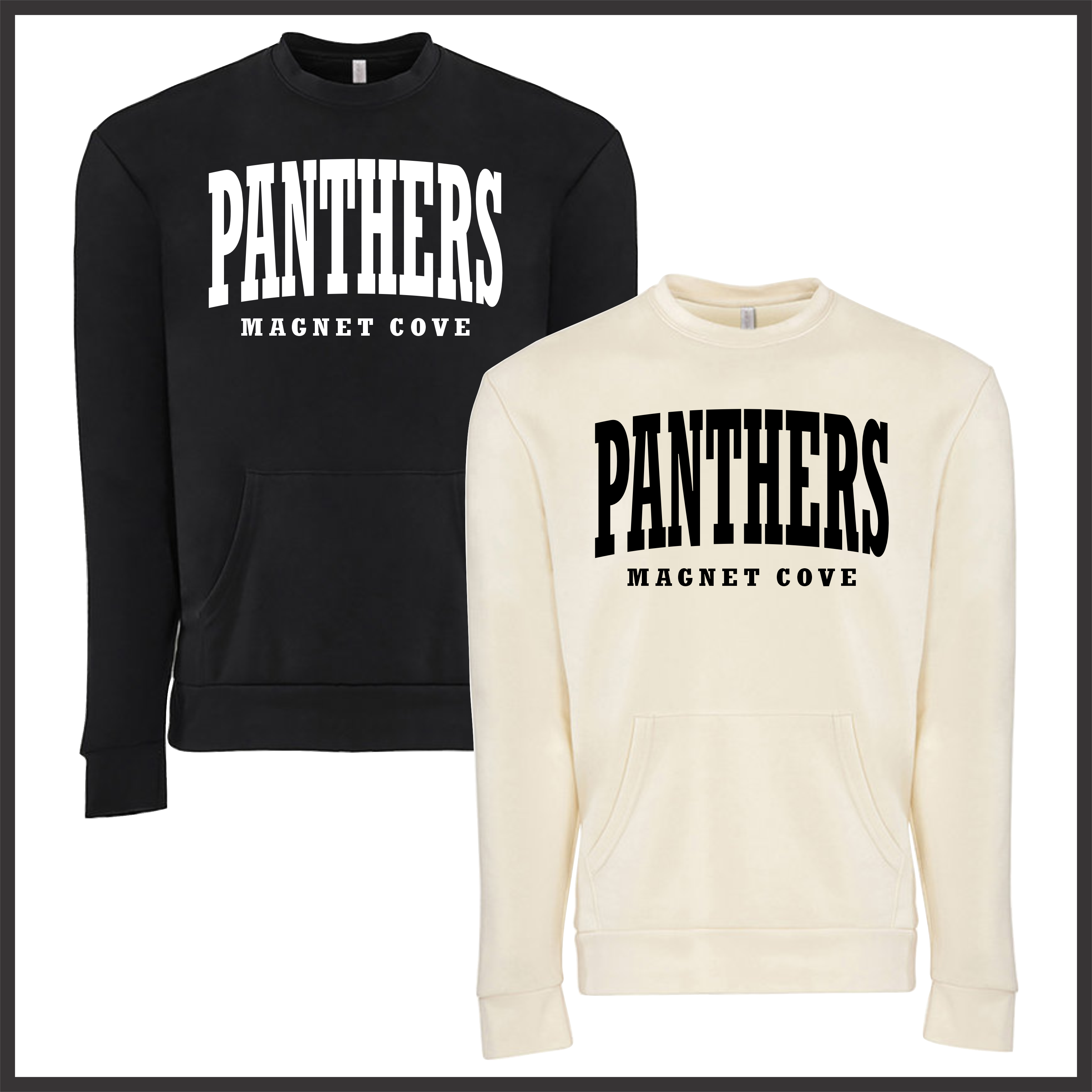 Magnet Cove Panthers Block Text *POCKET* Crewneck Sweatshirt