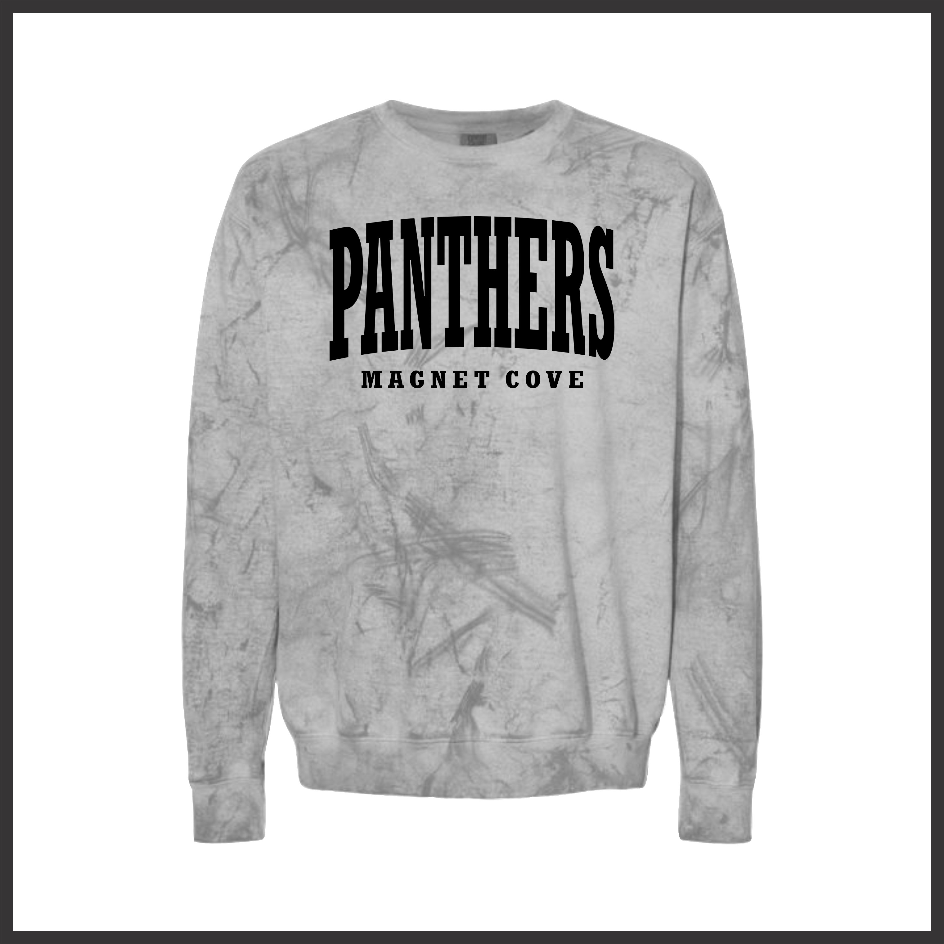 Magnet Cove Panthers Block Text Comfort Colors Colorblast Sweatshirt