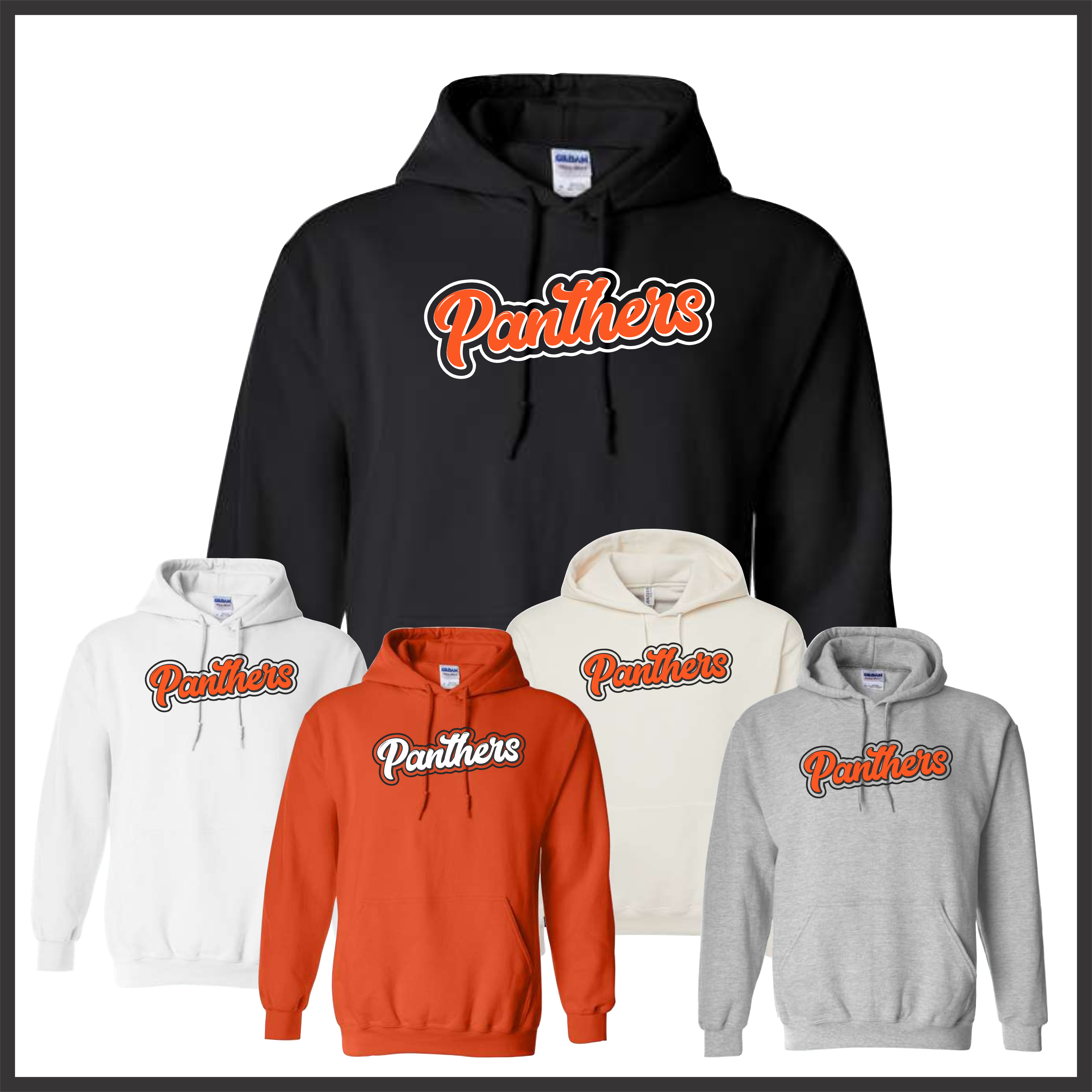 Magnet Cove Panthers Script Cotton Blend Hoodie Sweatshirt