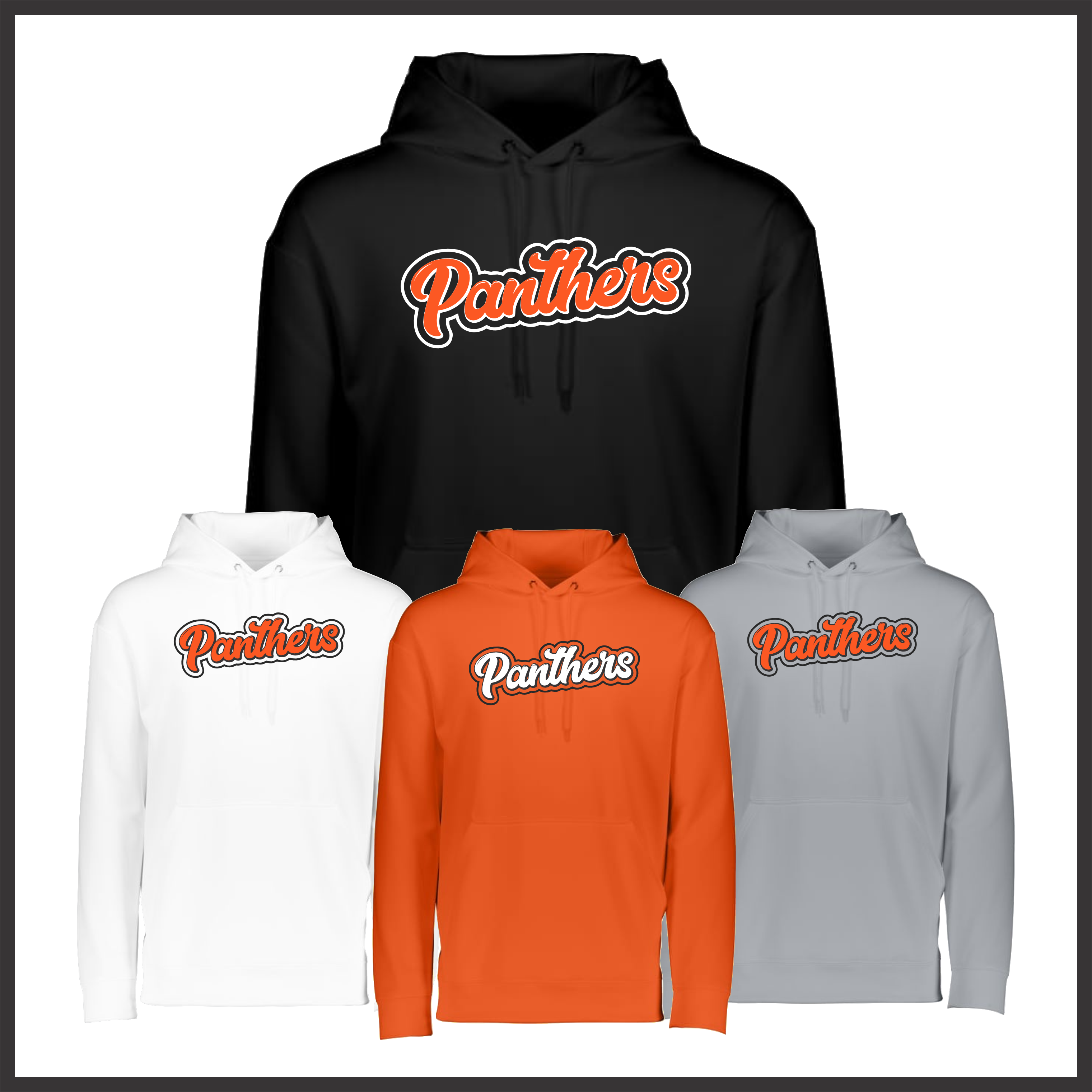 Magnet Cove Panthers Script 100% Poly Wicking Hoodie Sweatshirt