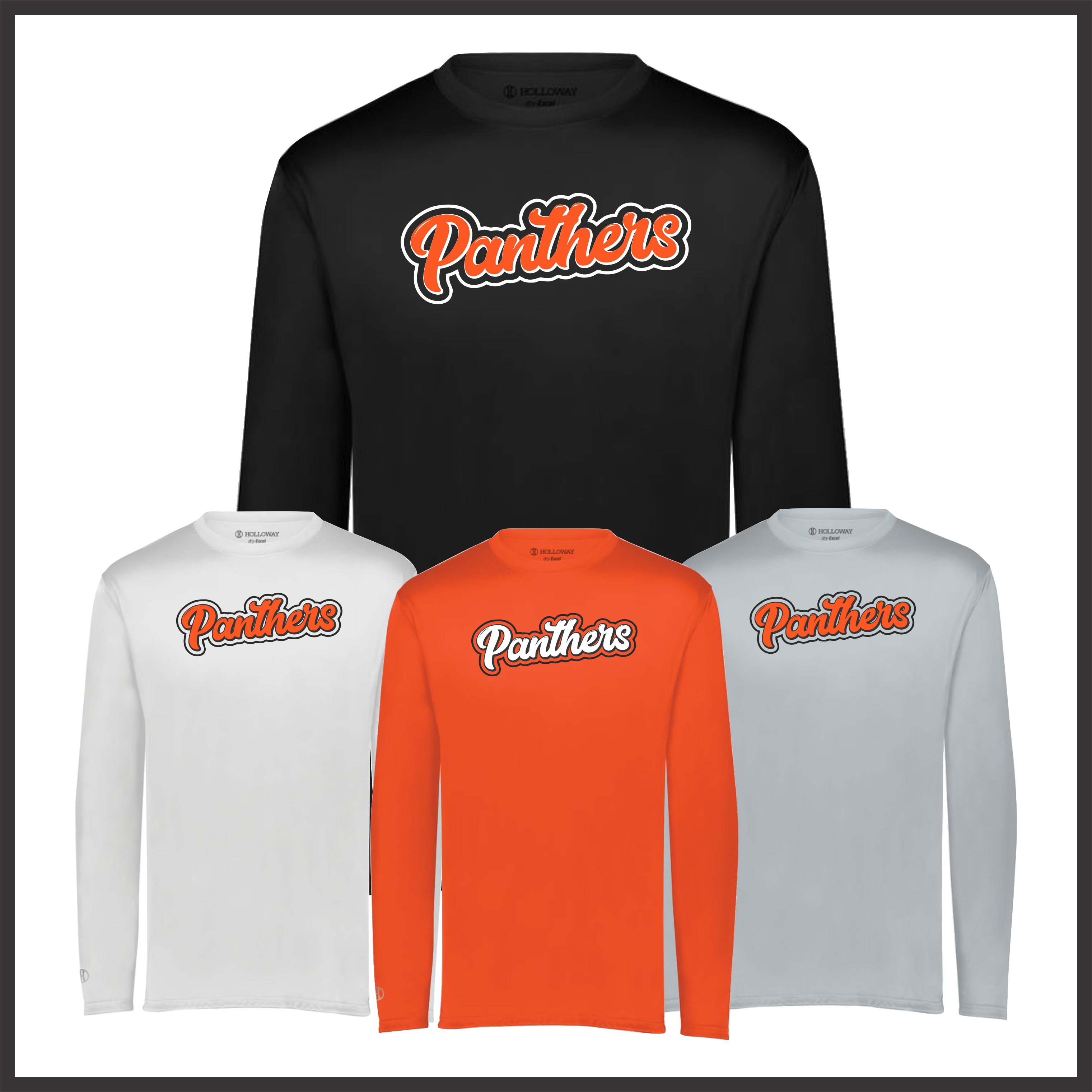 Magnet Cove Panthers Script Long Sleeve 100% Poly Wicking T-Shirt