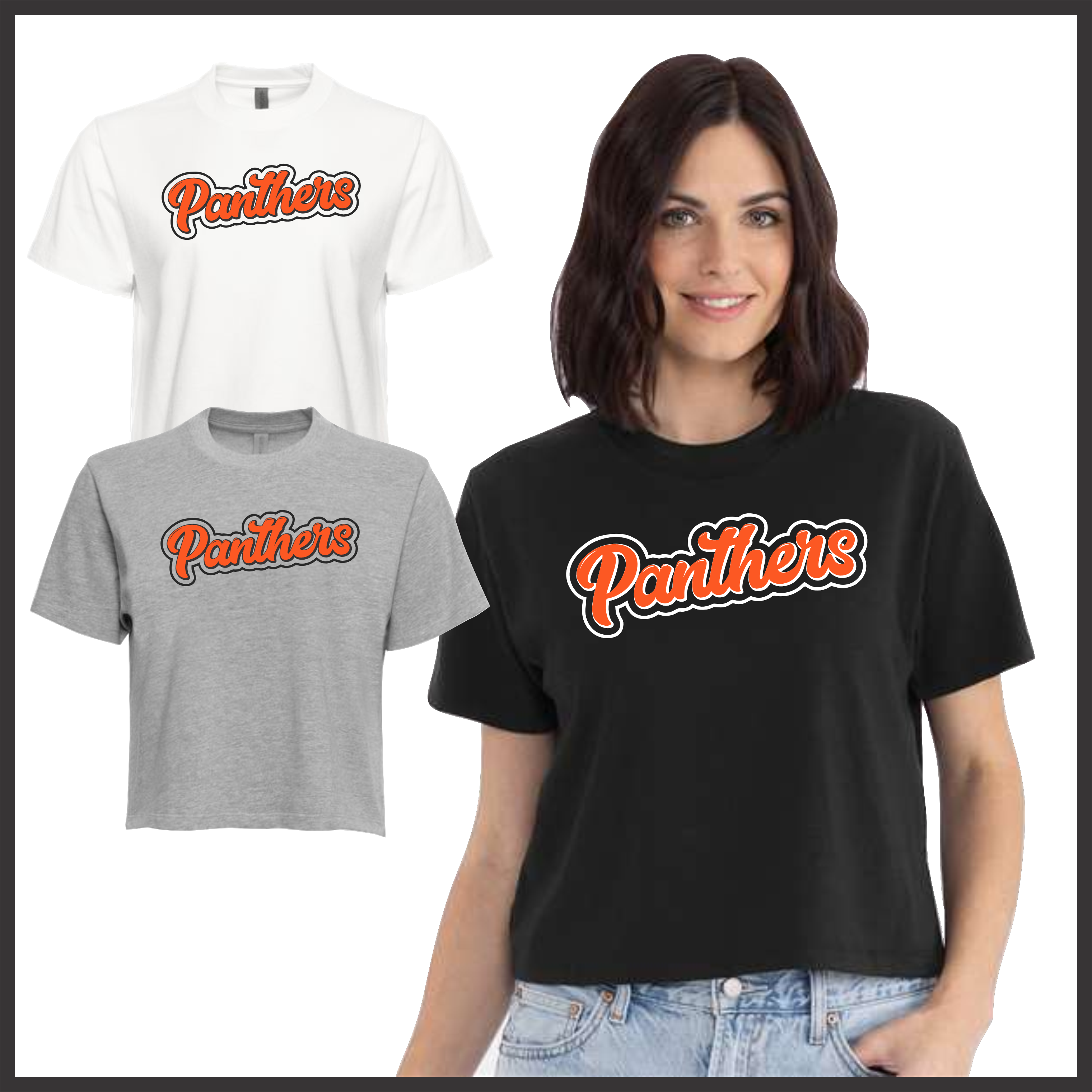 Magnet Cove Panthers Script Short Sleeve Boxy T-Shirt