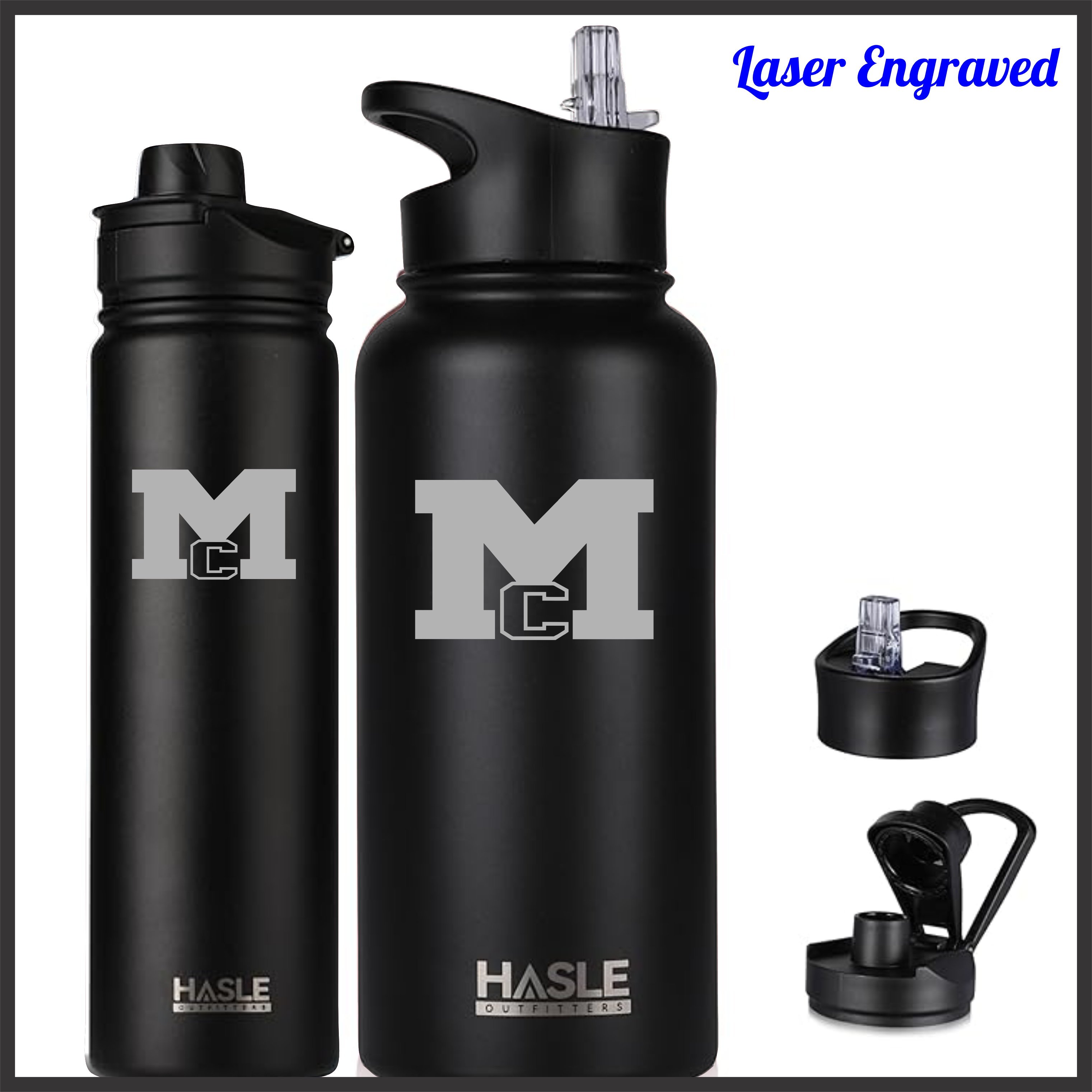 Magnet Cove Engraved Stainless Steel Sport Water Bottle