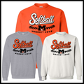 Magnet Cove SOFTBALL Cotton Blend Crewneck Sweatshirt