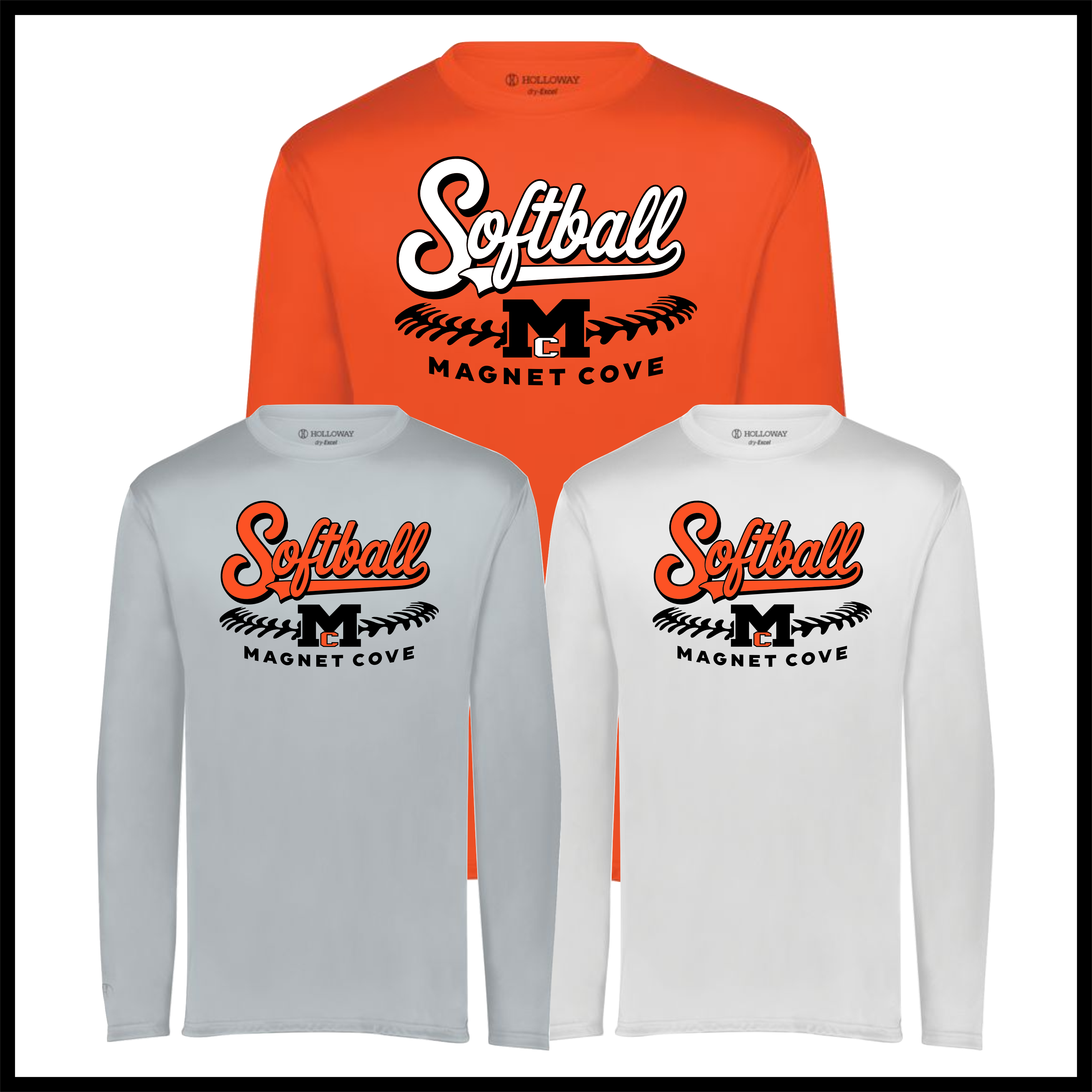 Magnet Cove SOFTBALL Long Sleeve 100% Poly Wicking T-Shirt