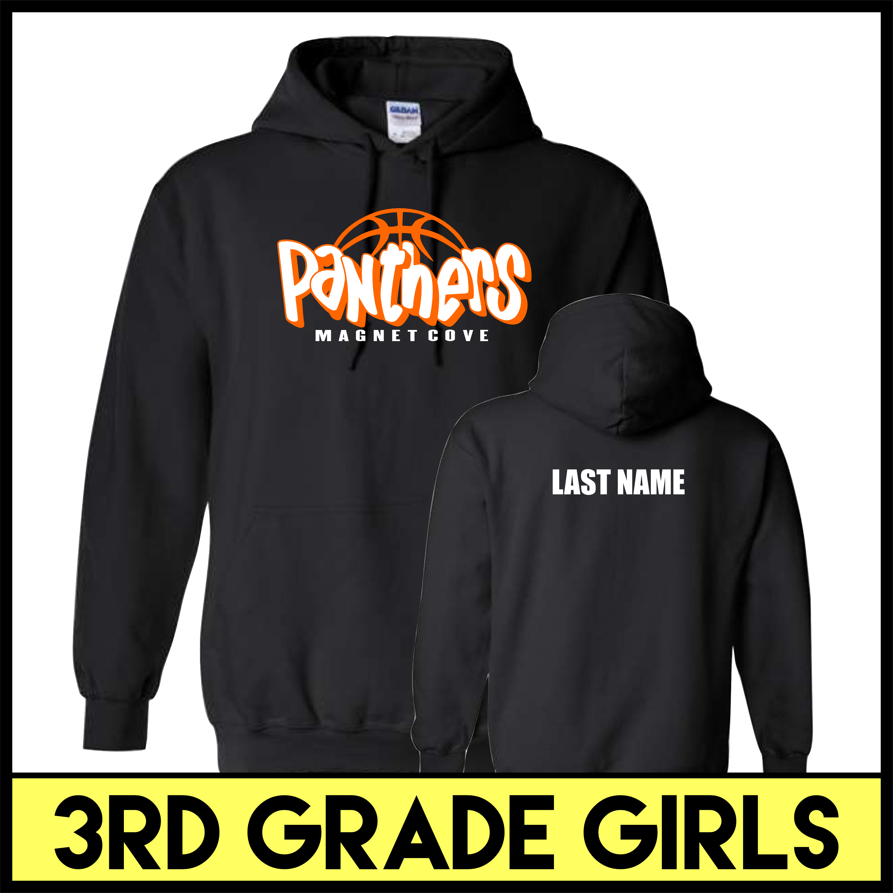 MC Pee-Wee Basketball 3rd Grade Girls Hoodie
