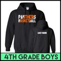 MC Pee-Wee Basketball 4th Grade Boys Hoodie