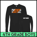 MC Pee-Wee Basketball 4th Grade Boys Long Sleeve T-Shirt