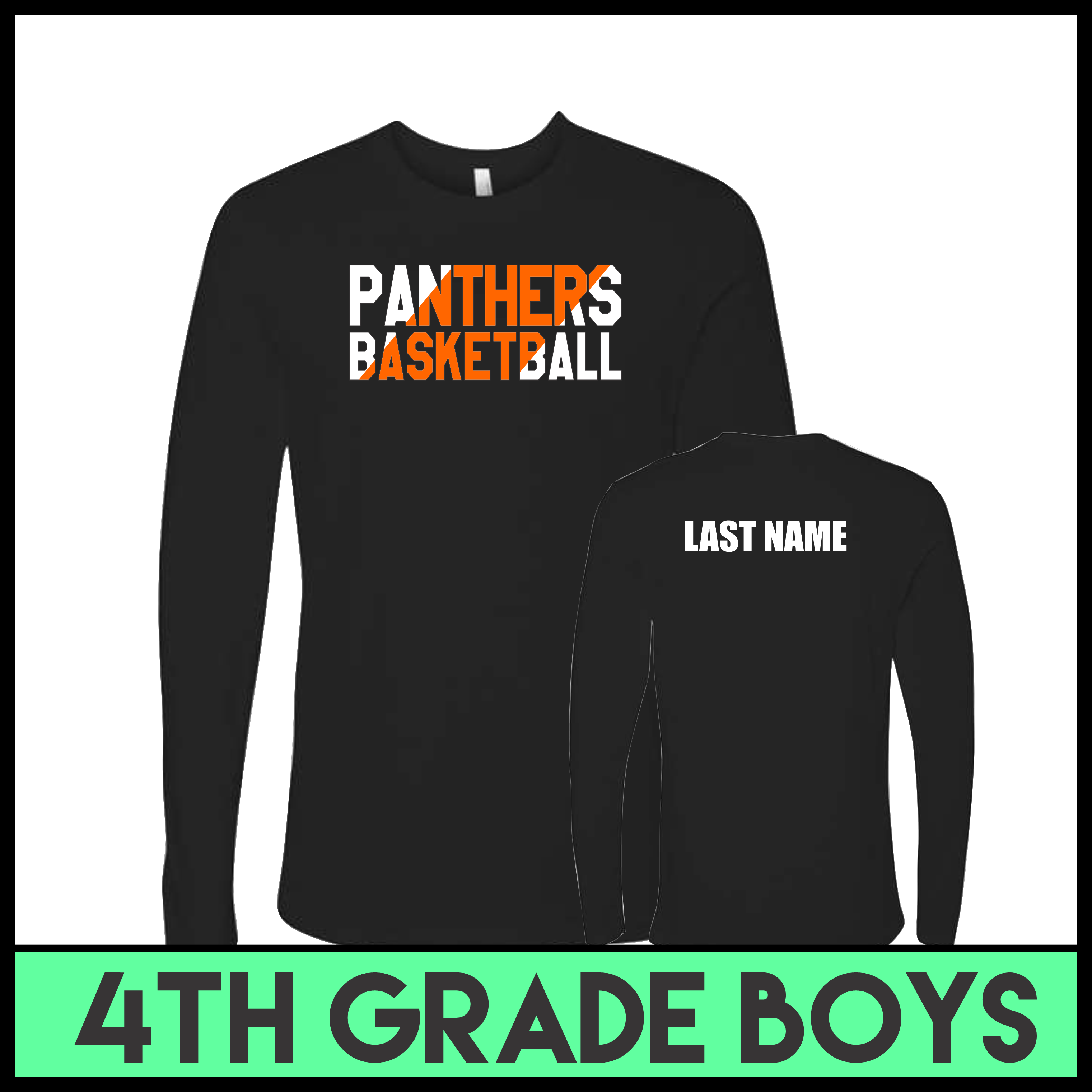MC Pee-Wee Basketball 4th Grade Boys Long Sleeve T-Shirt