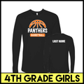 MC Pee-Wee Basketball 4th Grade Girls Long Sleeve T-Shirt