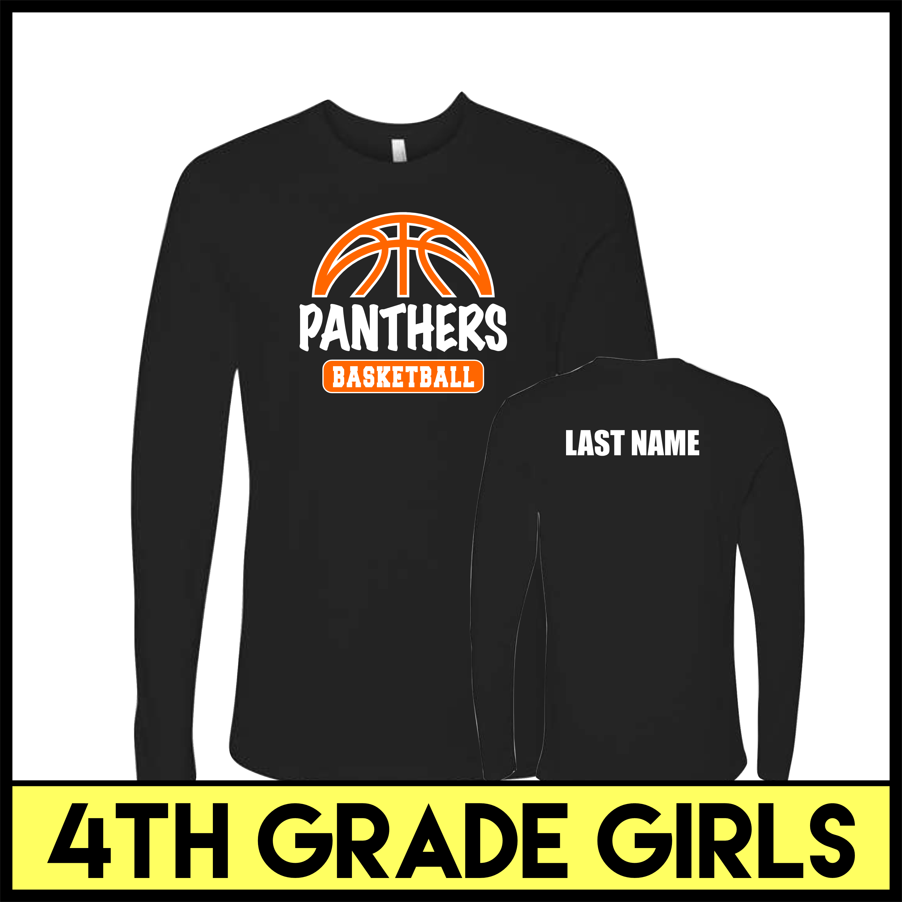 MC Pee-Wee Basketball 4th Grade Girls Long Sleeve T-Shirt