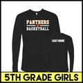 MC Pee-Wee Basketball 5th Grade Girls Long Sleeve T-Shirt