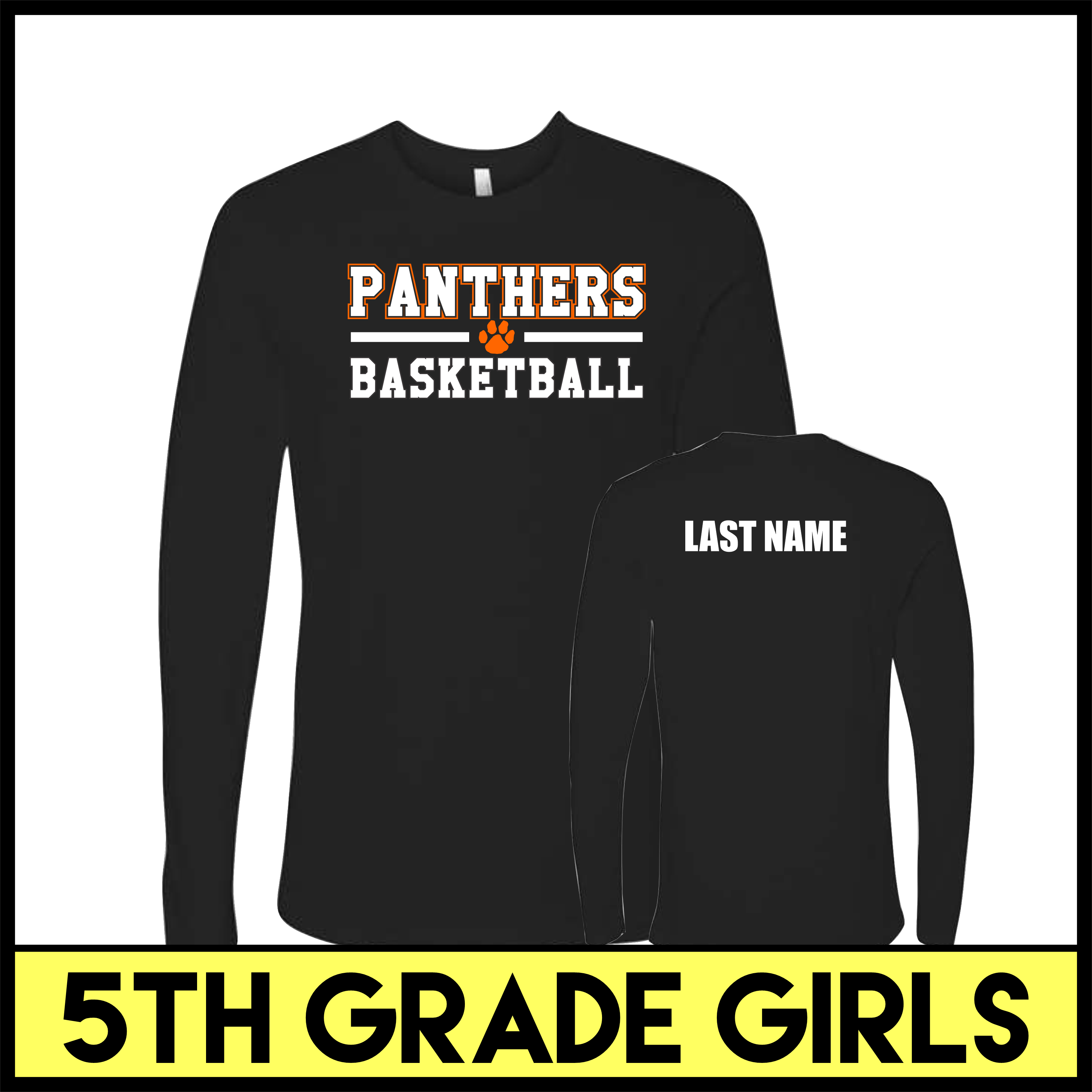 MC Pee-Wee Basketball 5th Grade Girls Long Sleeve T-Shirt