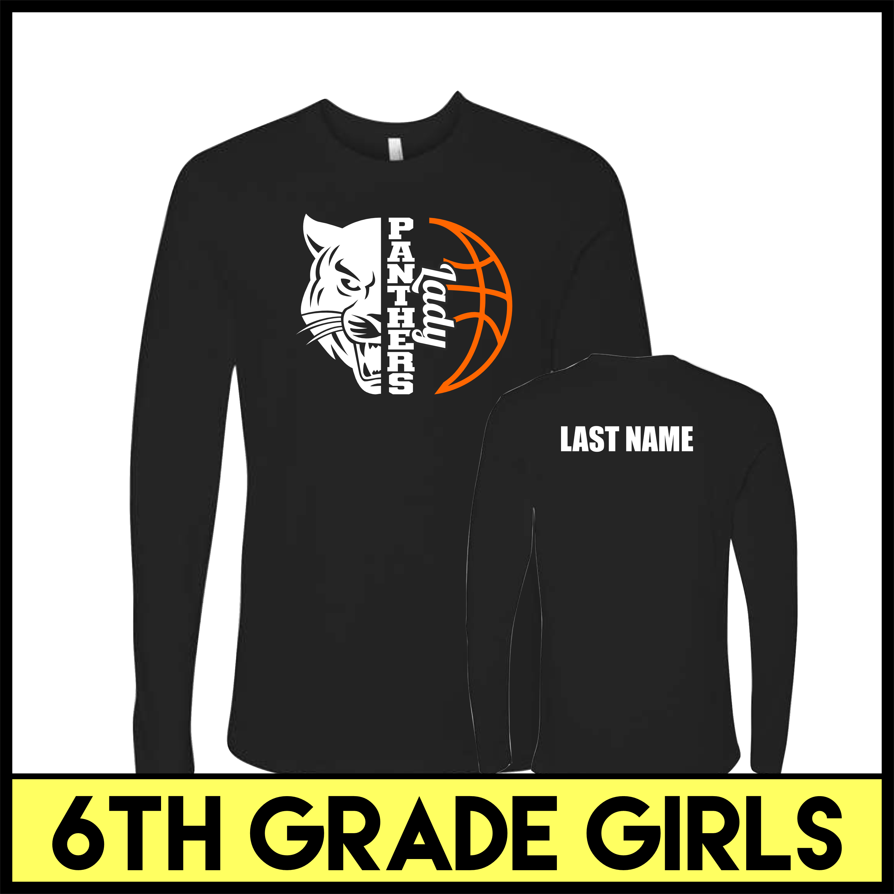 MC Pee-Wee Basketball 6th Grade Girls Long Sleeve T-Shirt