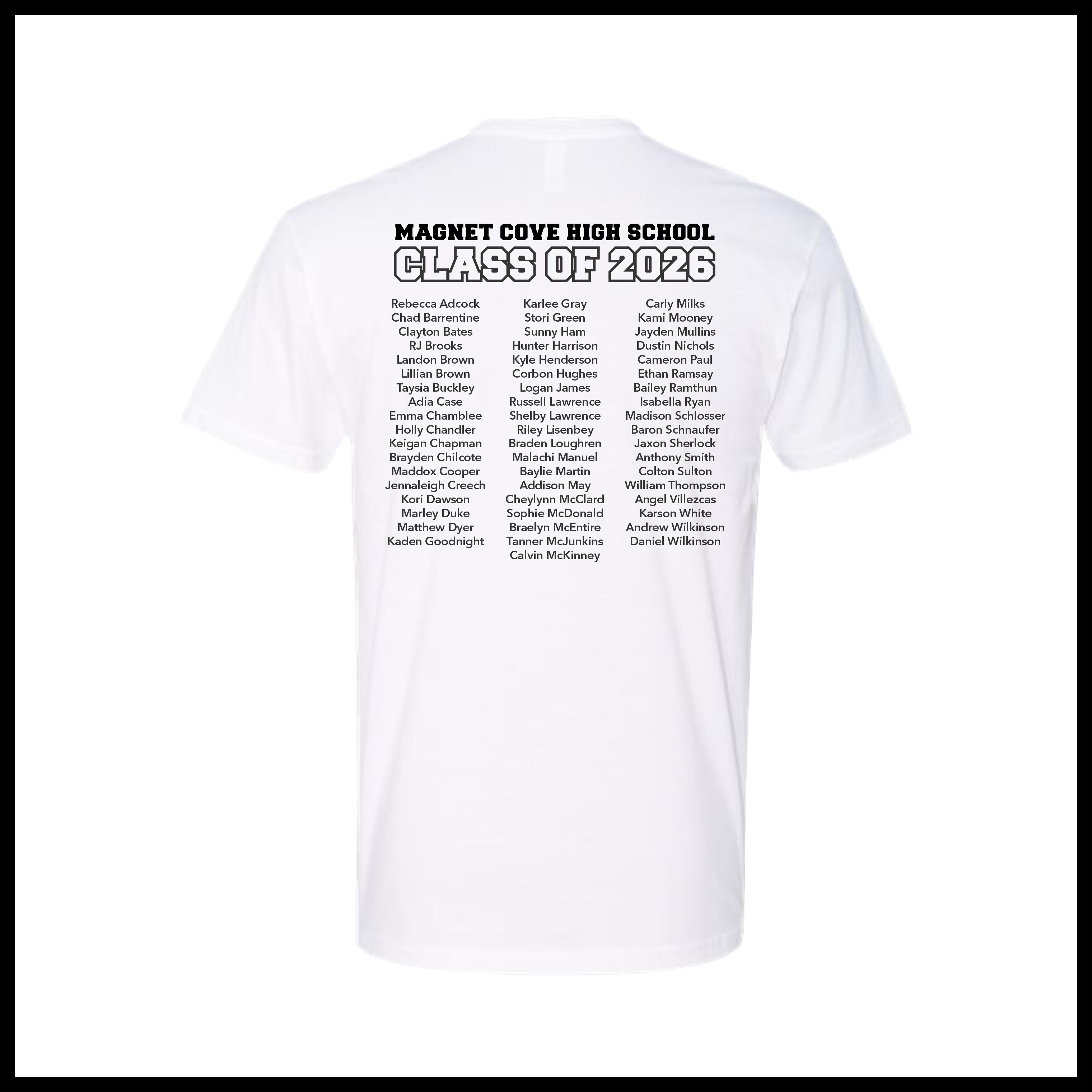 Magnet Cove High School Class of 2026 Short Sleeve T-Shirt
