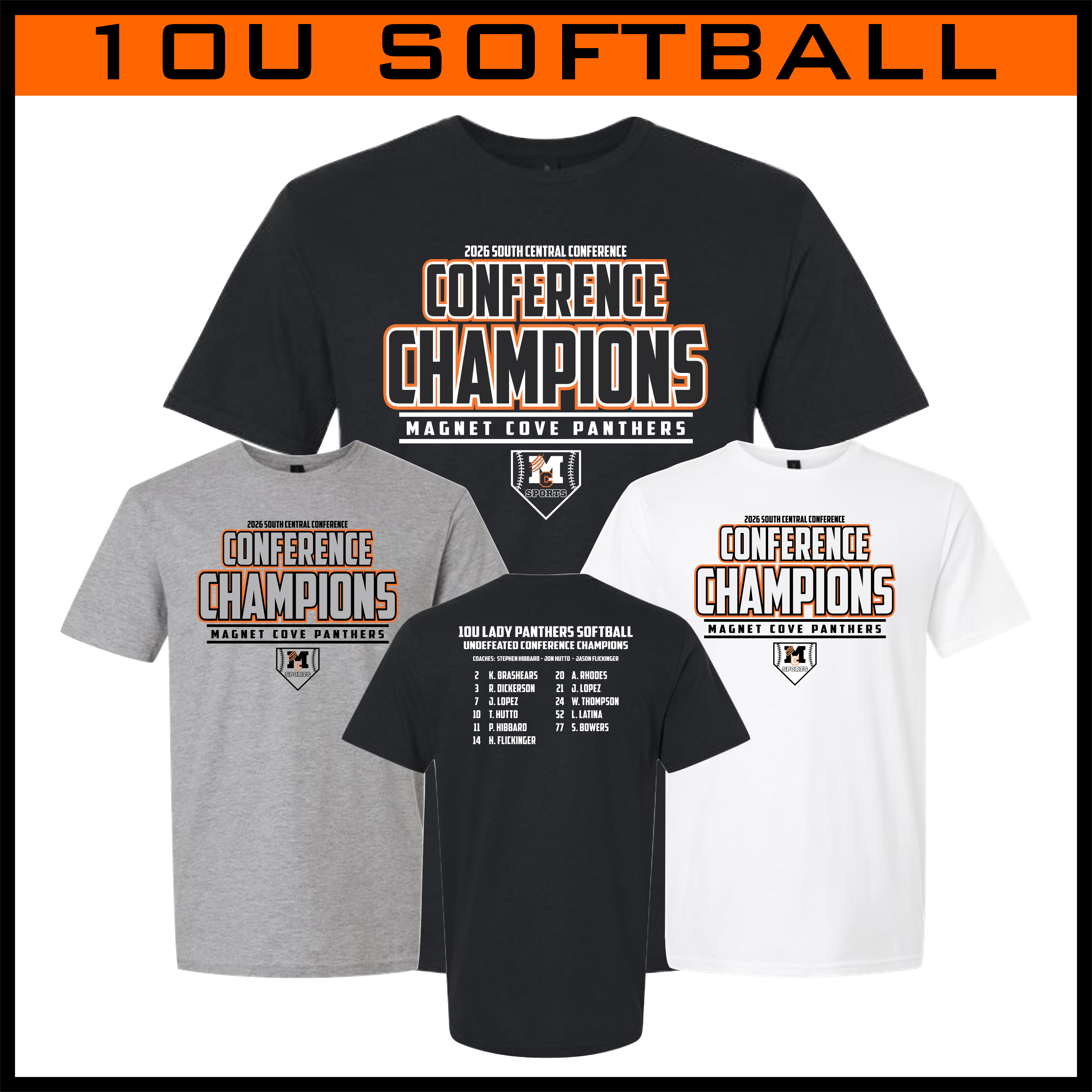 MCYDS Conference Champions T-Shirt (10U SOFTBALL)