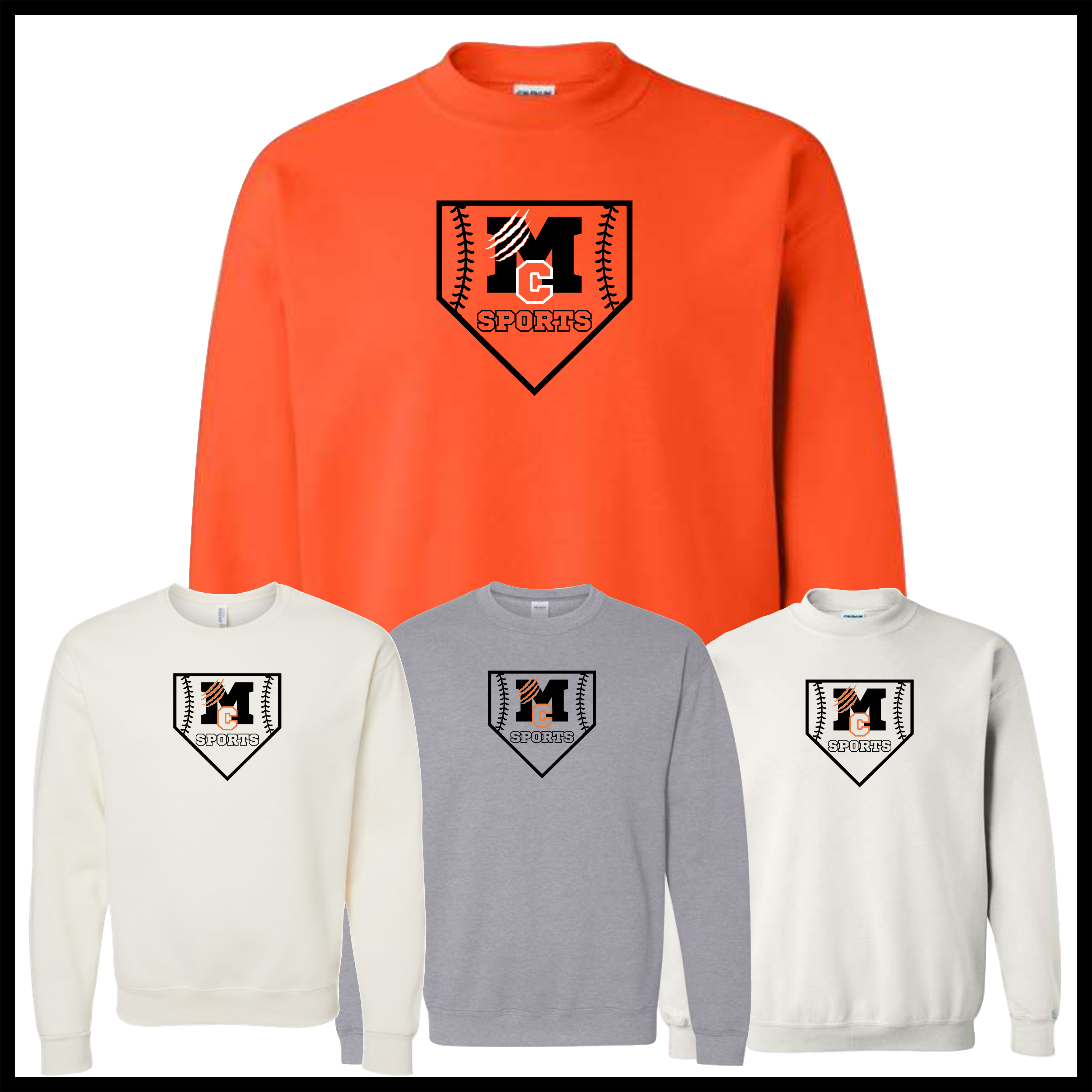 MCYDS PLATE LOGO Cotton Blend Crewneck Sweatshirt
