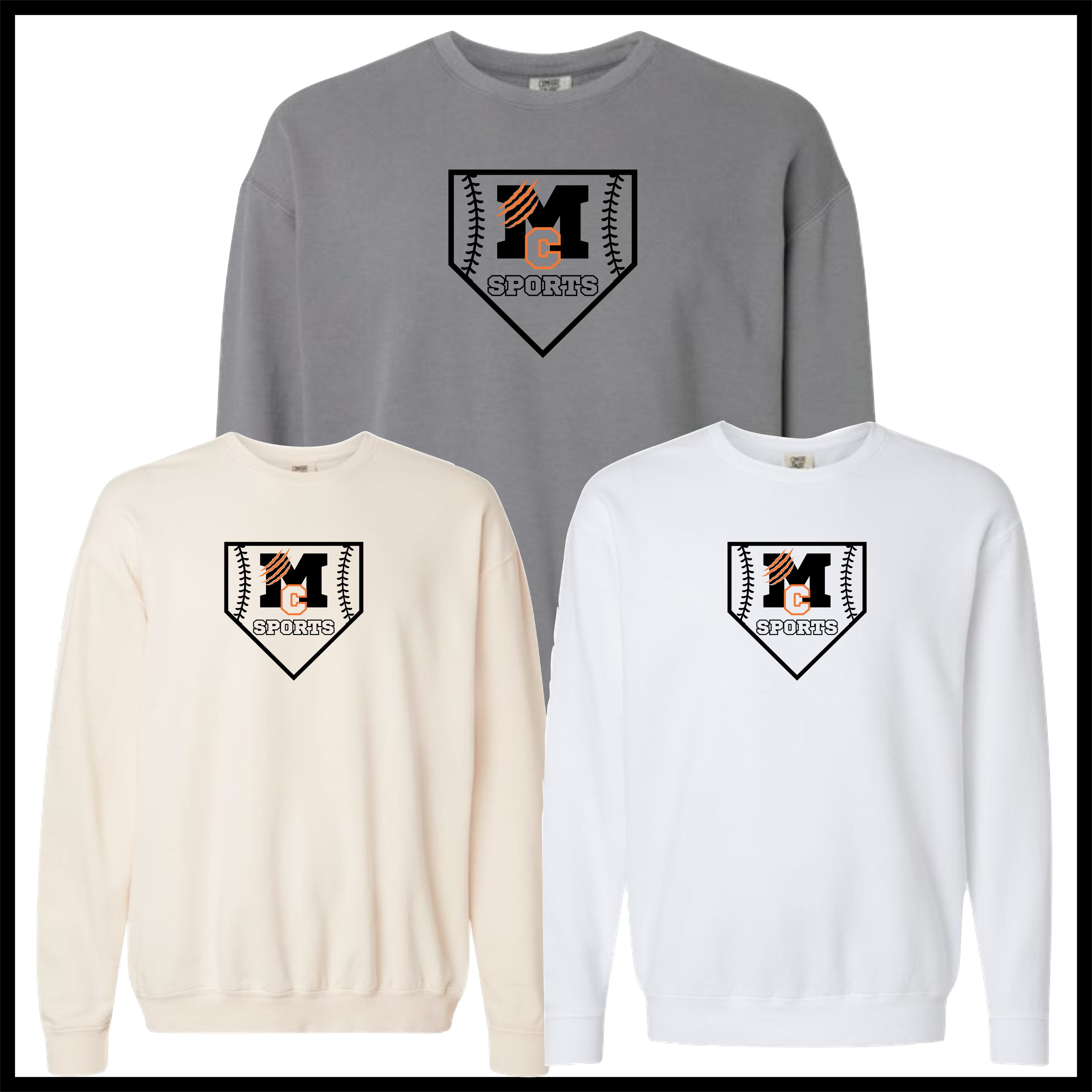 MCYDS PLATE LOGO Comfort Colors Cotton Crewneck Sweatshirt