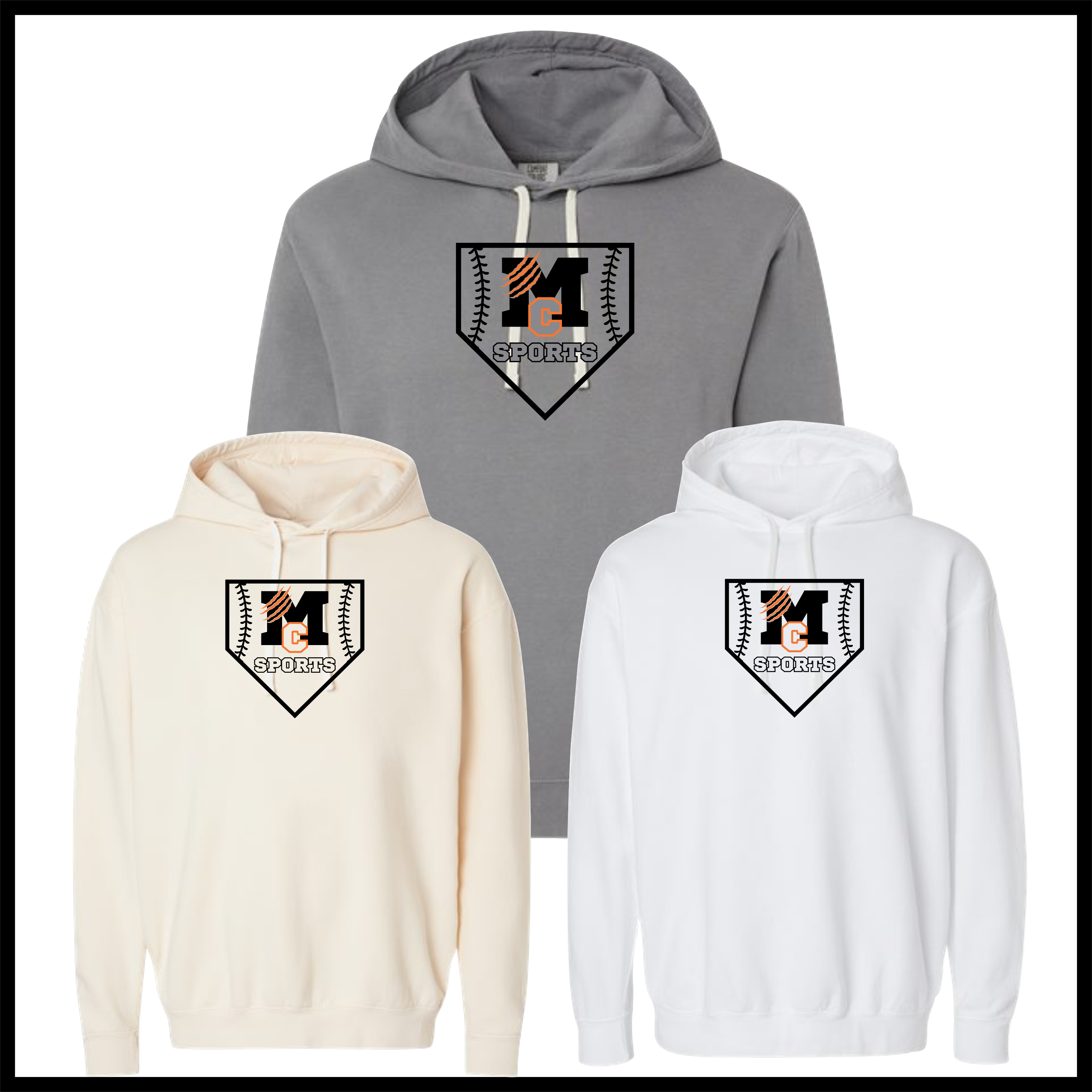MCYDS PLATE LOGO Comfort Colors Cotton Hoodie Sweatshirt