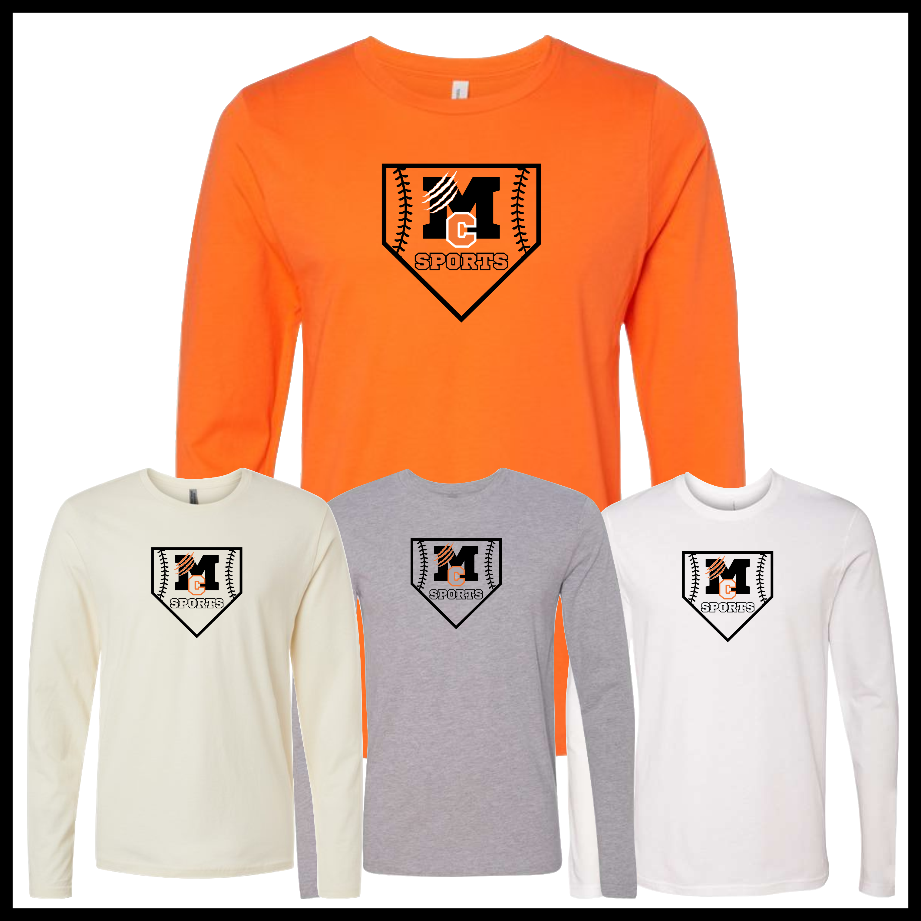 MCYDS PLATE LOGO Long Sleeve Ringspun Cotton T-Shirt