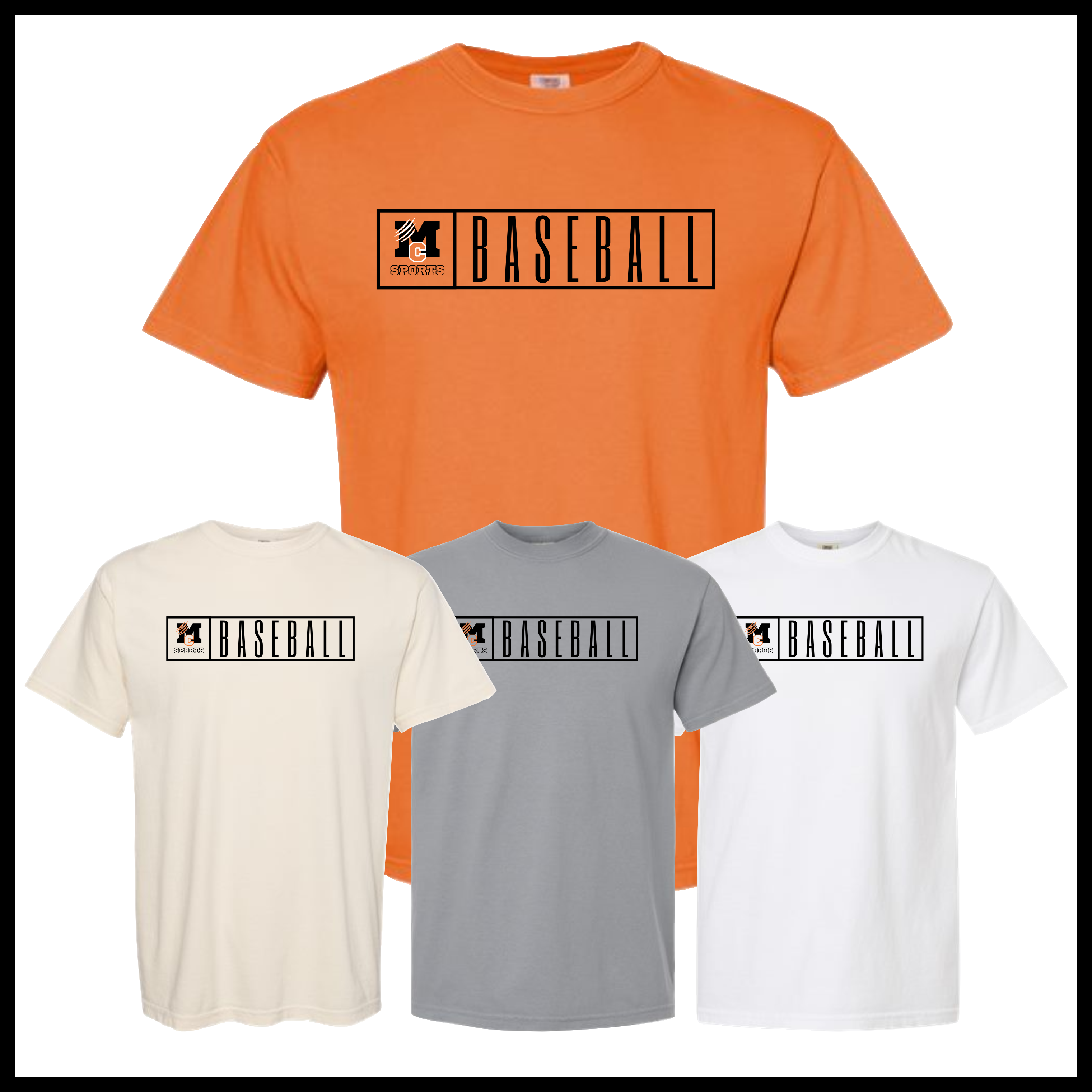 MCYDS BASEBALL Short Sleeve Comfort Colors Cotton T-Shirt