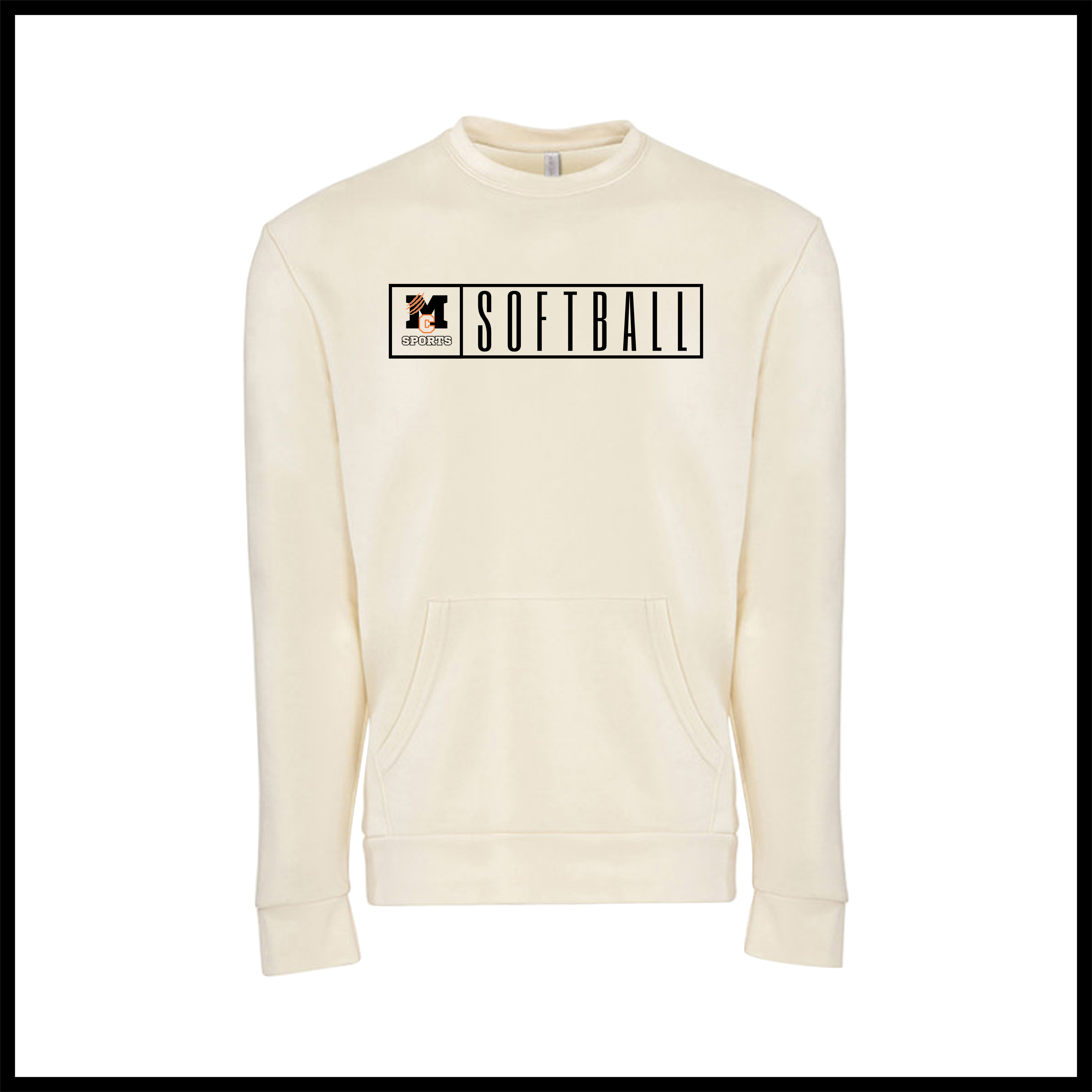 MCYDS SOFTBALL Cotton Blend *POCKET* Crewneck Sweatshirt