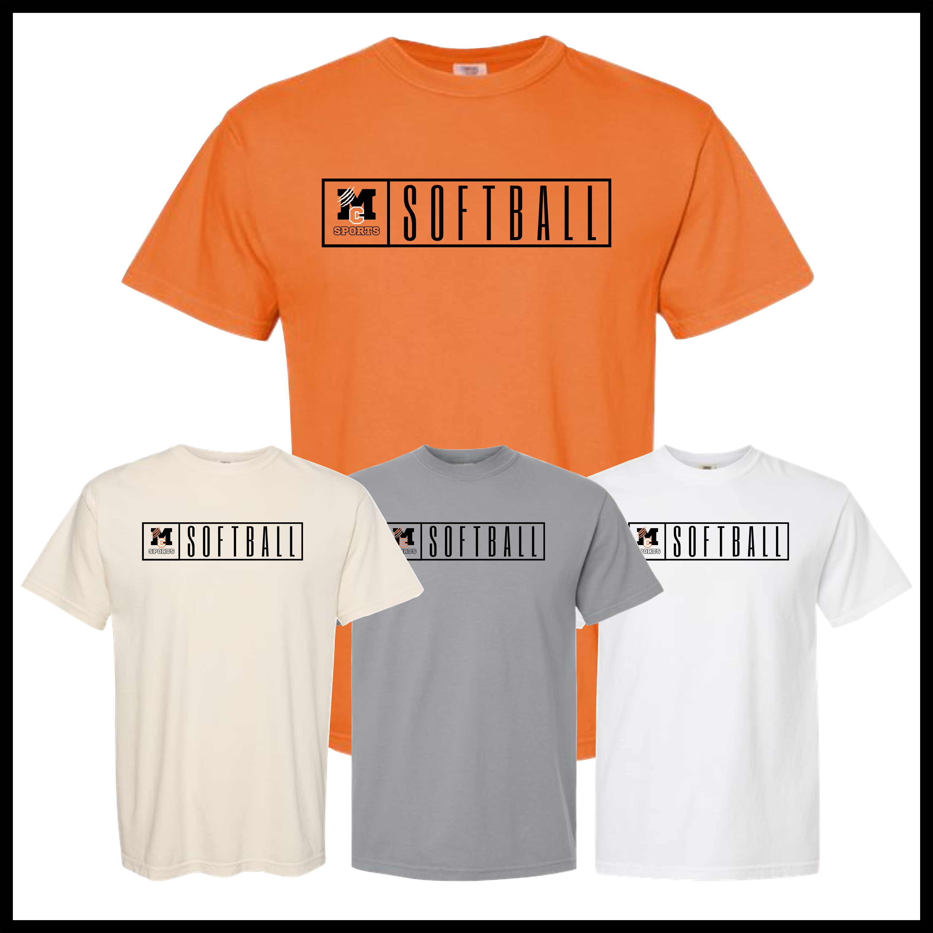 MCYDS SOFTBALL Short Sleeve Comfort Colors Cotton T-Shirt