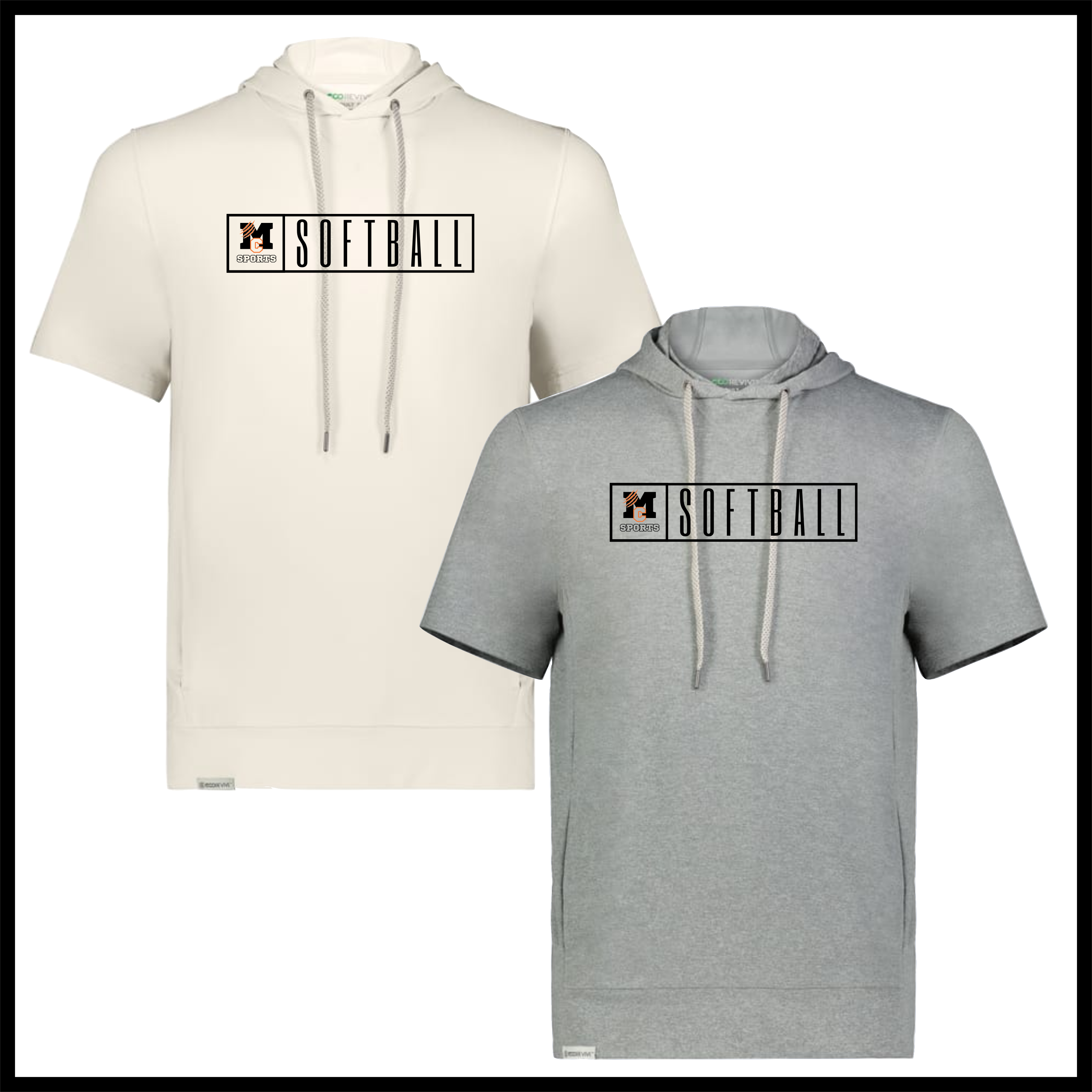 MCYDS SOFTBALL Soft Knit Short Sleeve Hooded Pullover