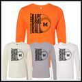 MCYDS STACKED BASEBALL Long Sleeve Ringspun Cotton T-Shirt