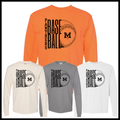 MCYDS STACKED BASEBALL Long Sleeve Comfort Colors Cotton T-Shirt