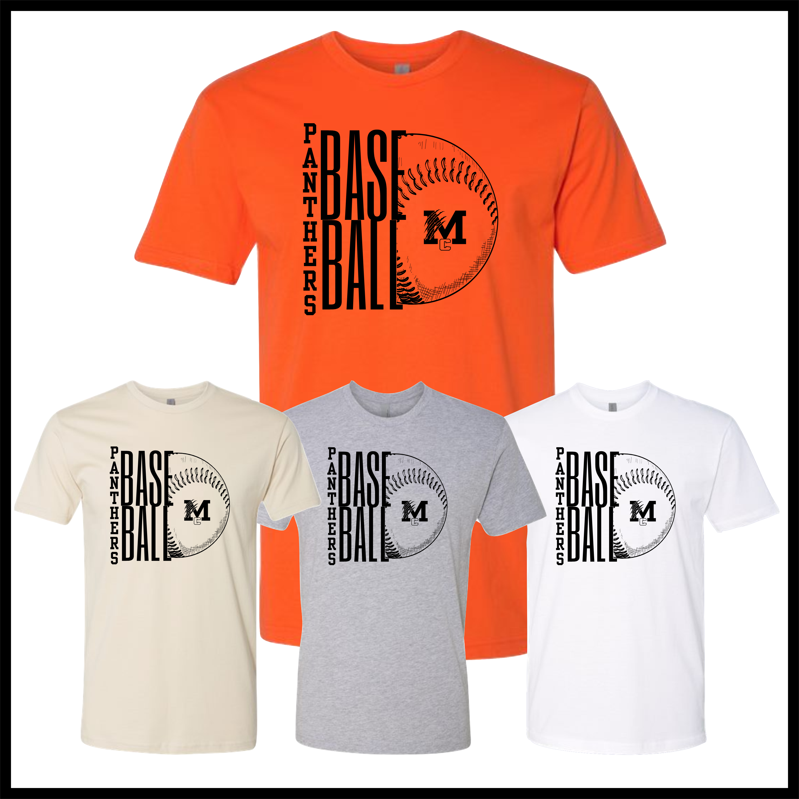 MCYDS STACKED BASEBALL Short Sleeve Ringspun Cotton T-Shirt