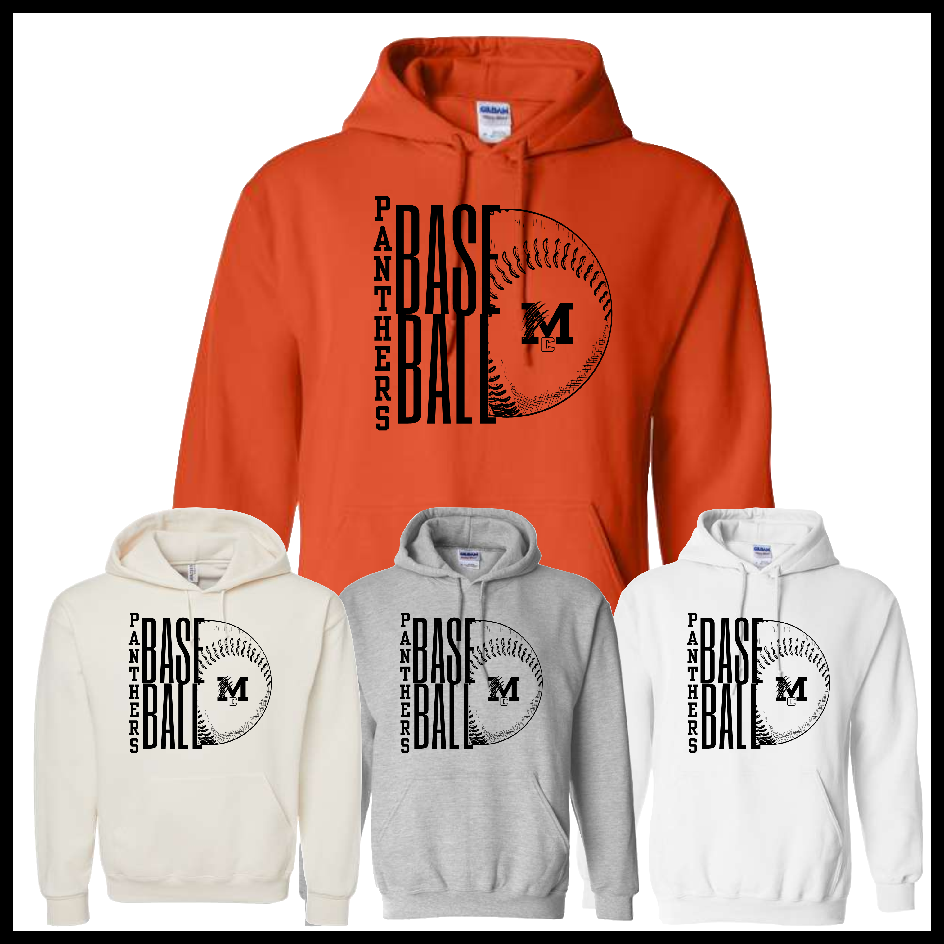 MCYDS STACKED BASEBALL Cotton Blend Hoodie Sweatshirt